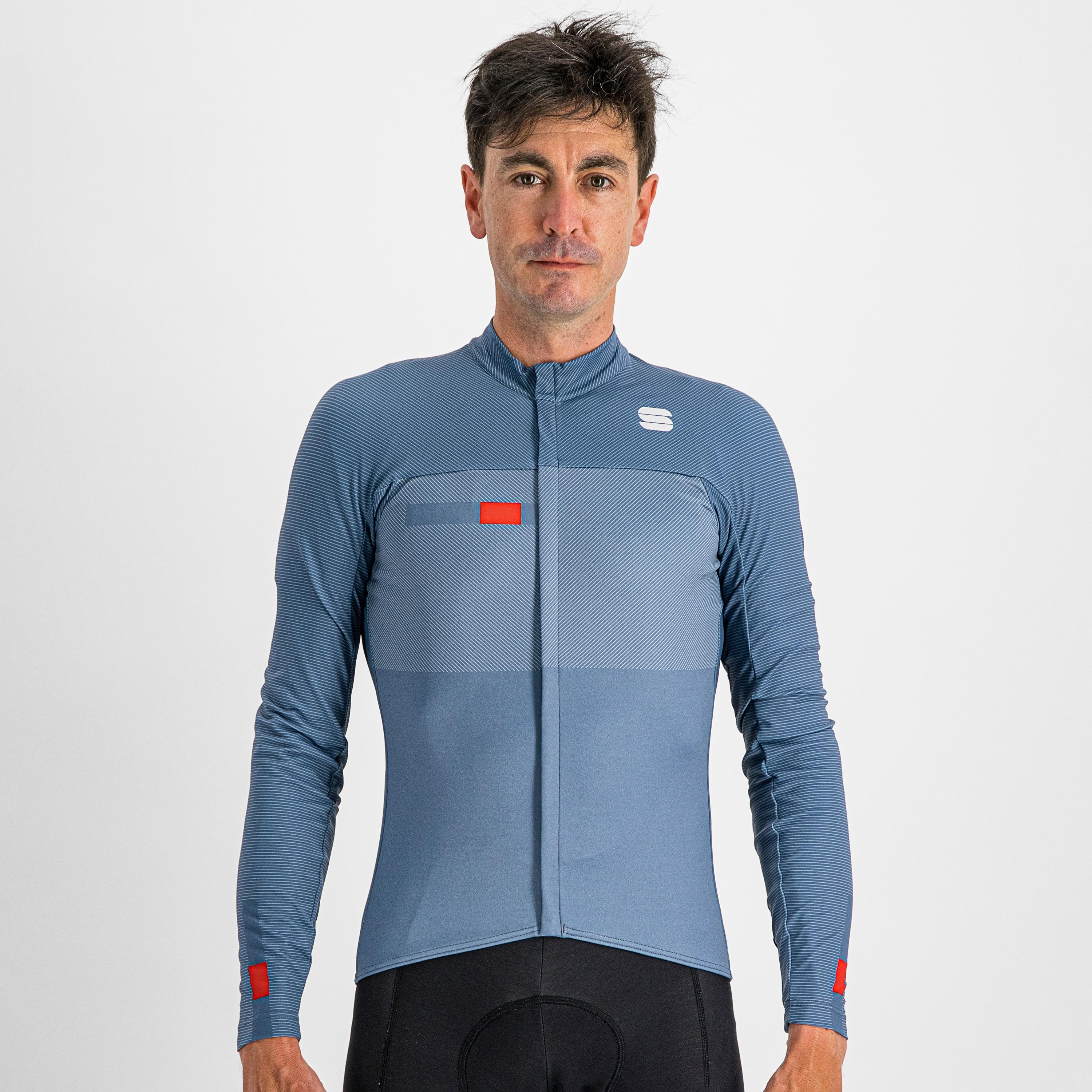 Bodyfit pro thermal jersey - blue sea red fire - sportful