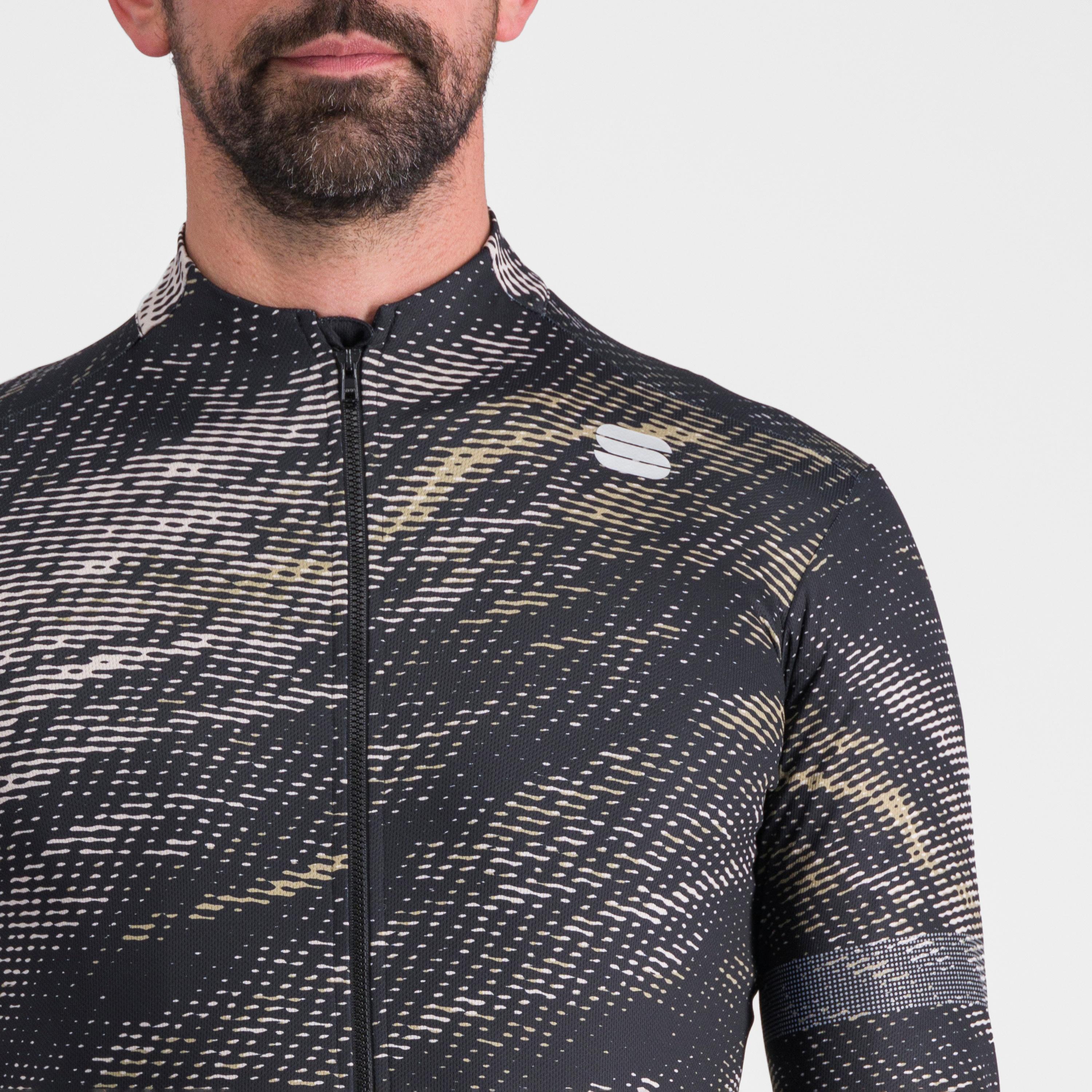 Cliff supergiara thermal jersey - black olive green cement - sportful