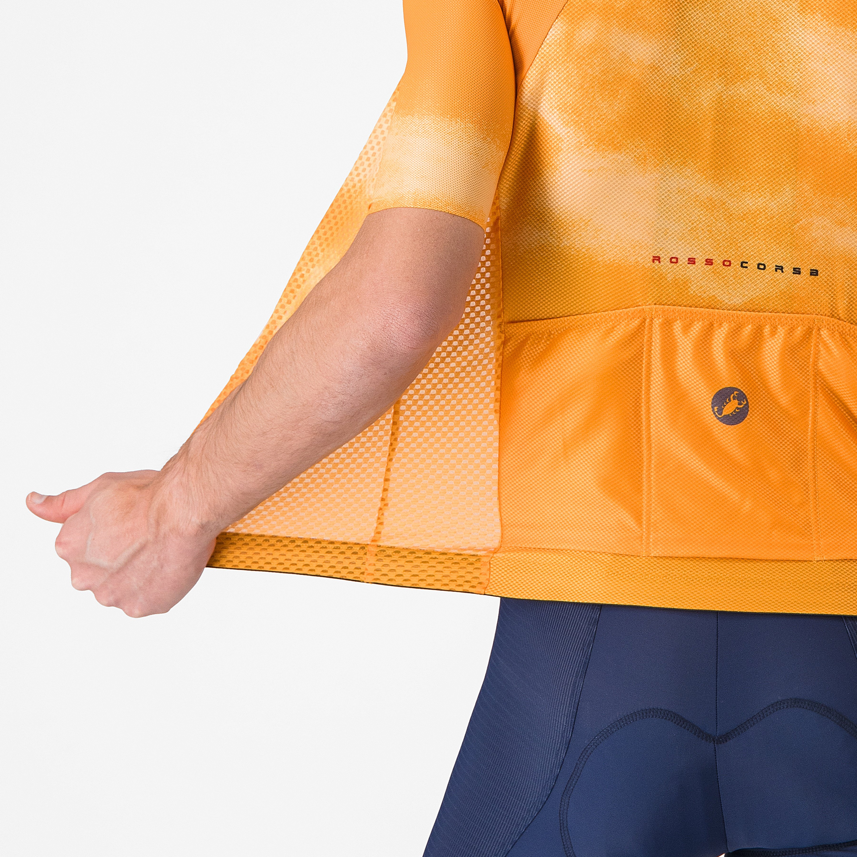 Climber's a/c jersey - vivid orange/smoky gray - castelli