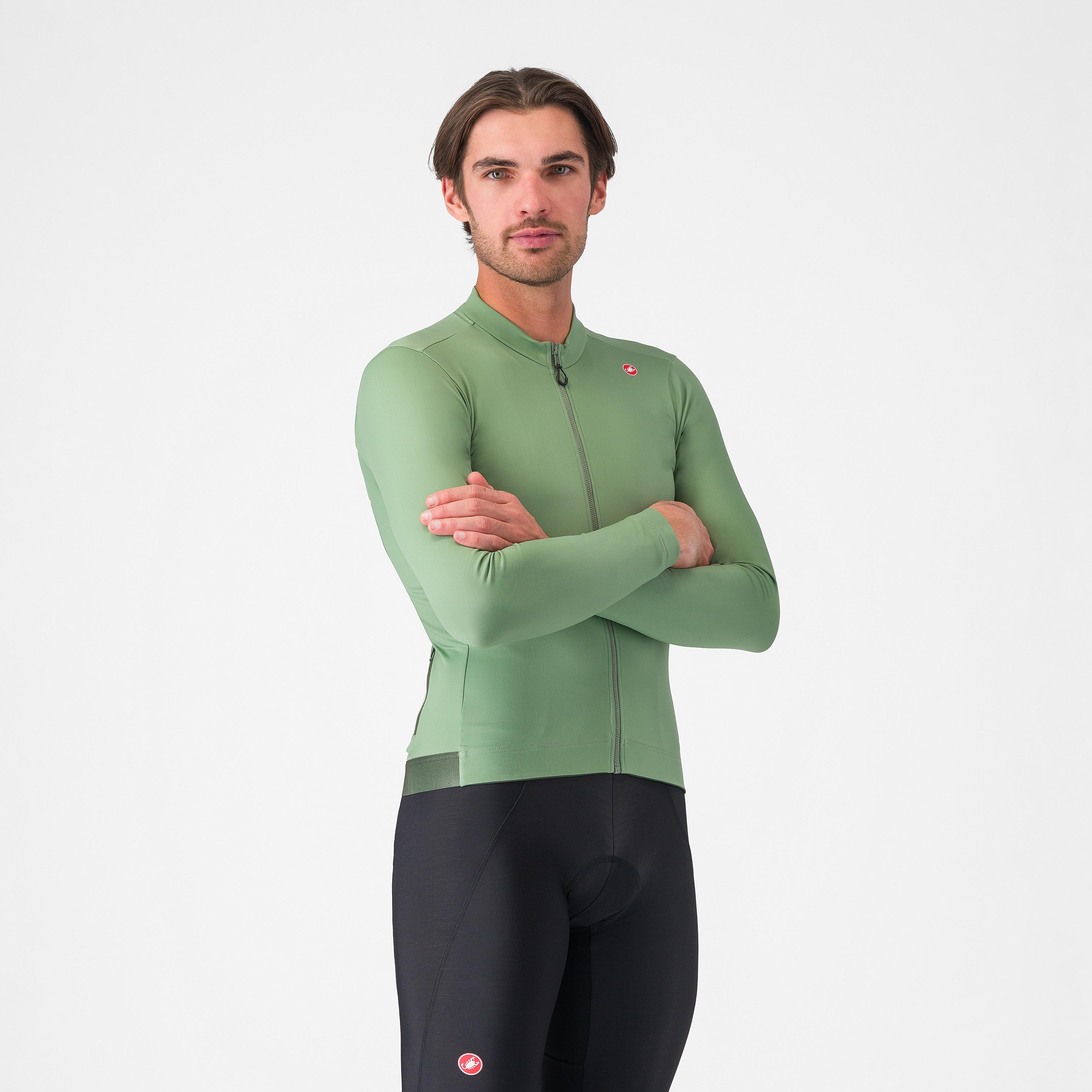 Espresso thermal jersey - green pepper/deep green - castelli