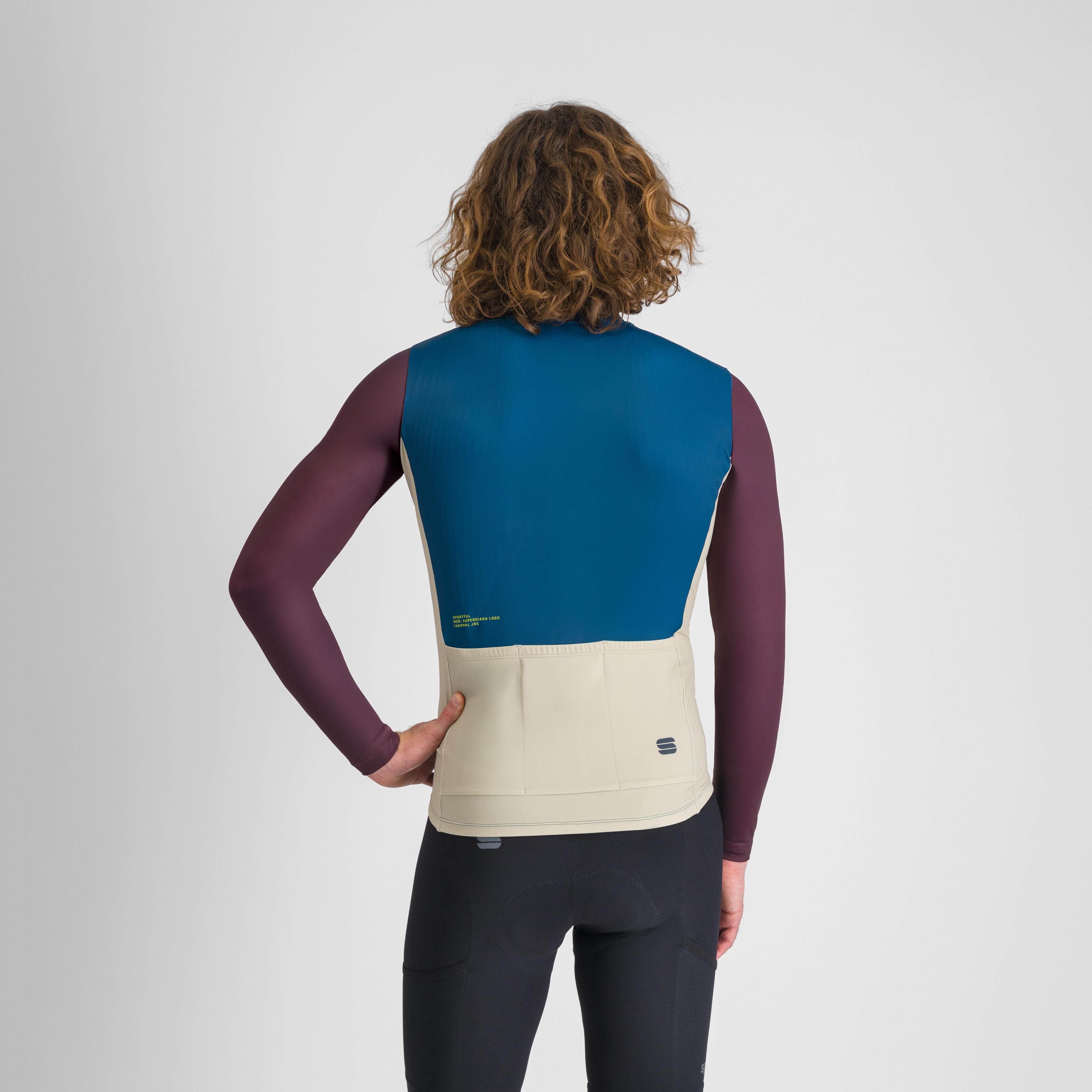 Supergiara logo thermal jersey - teal blue - sportful