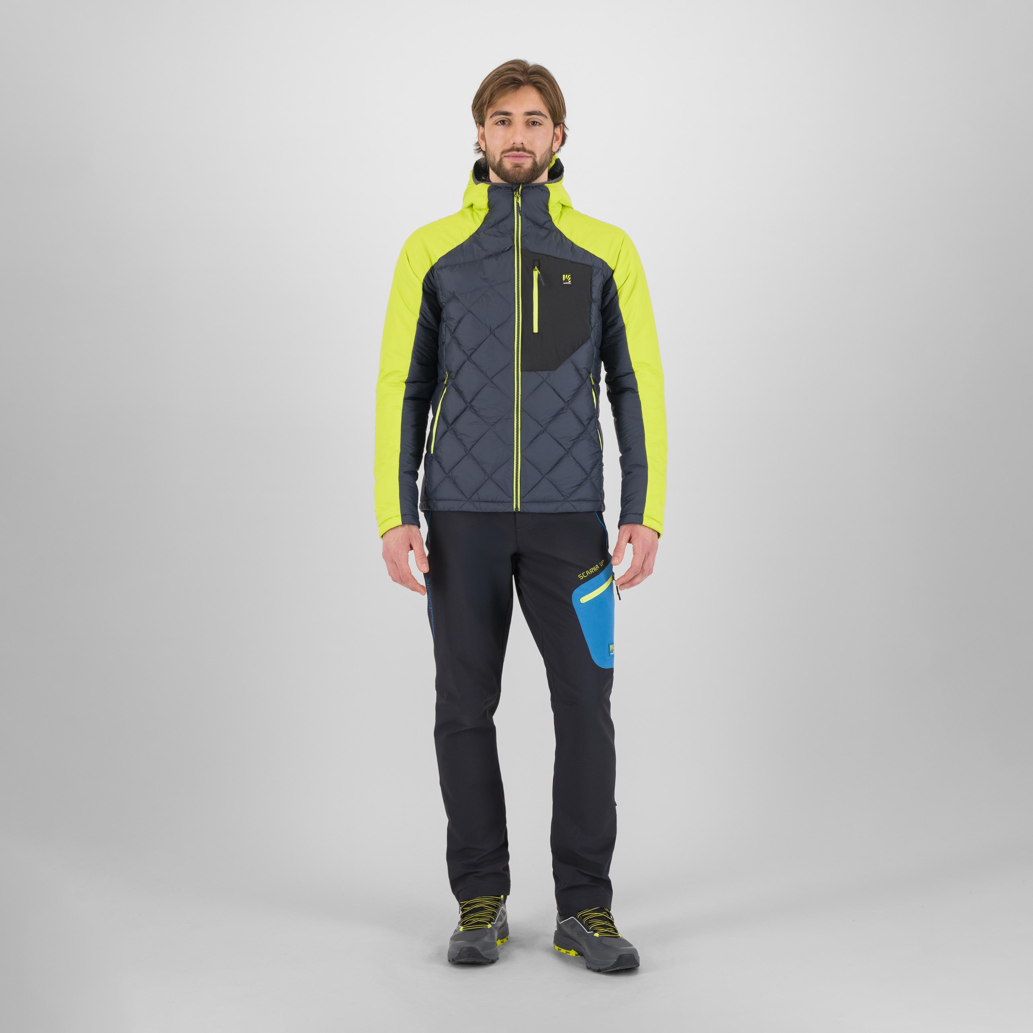 Lastei up jacket - woodl.gray/acid lime - karpos