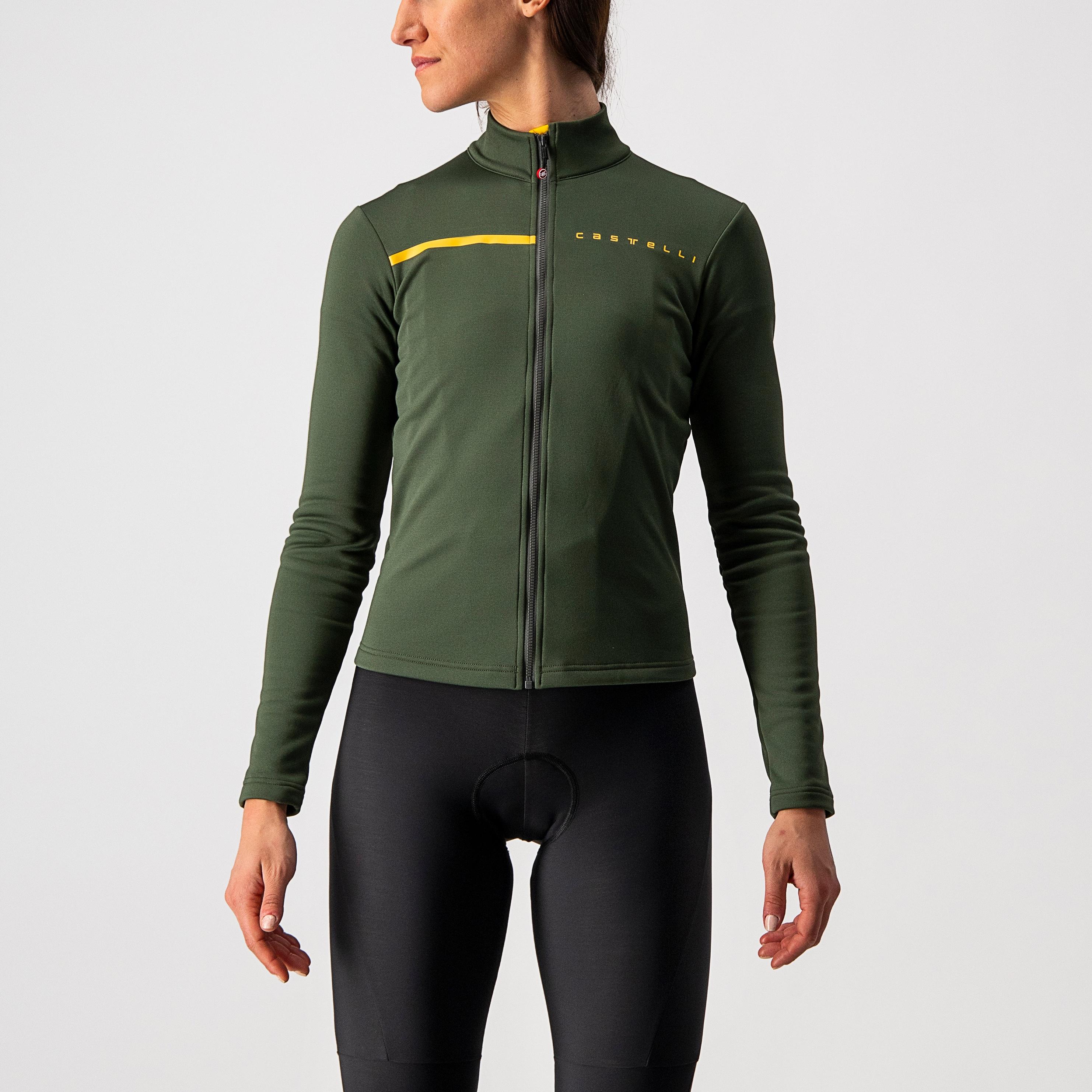 Sinergia 2 jersey fz - military green/saffron - castelli