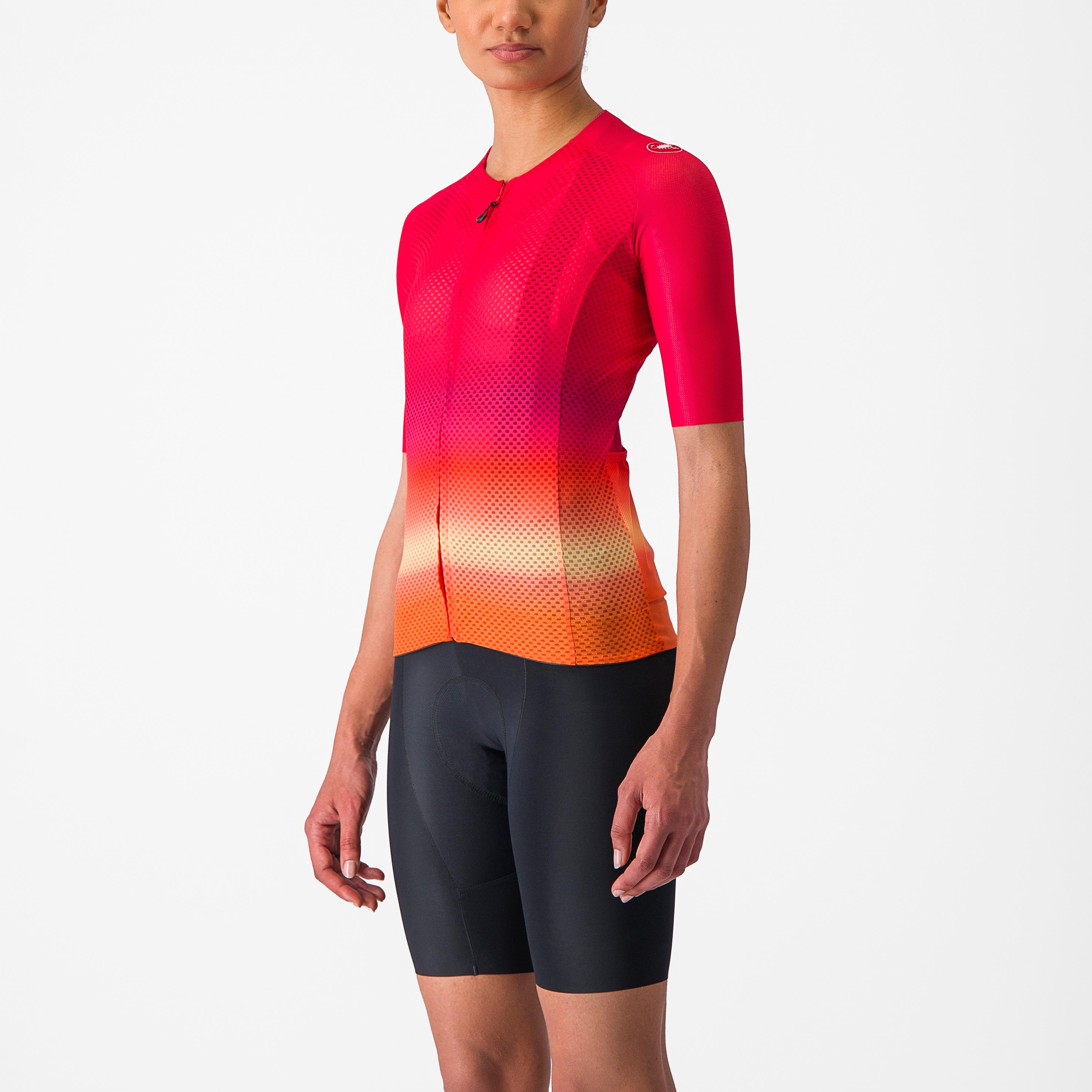 Climber's 4.0 w jersey - hibiscus/pink-ornge - castelli