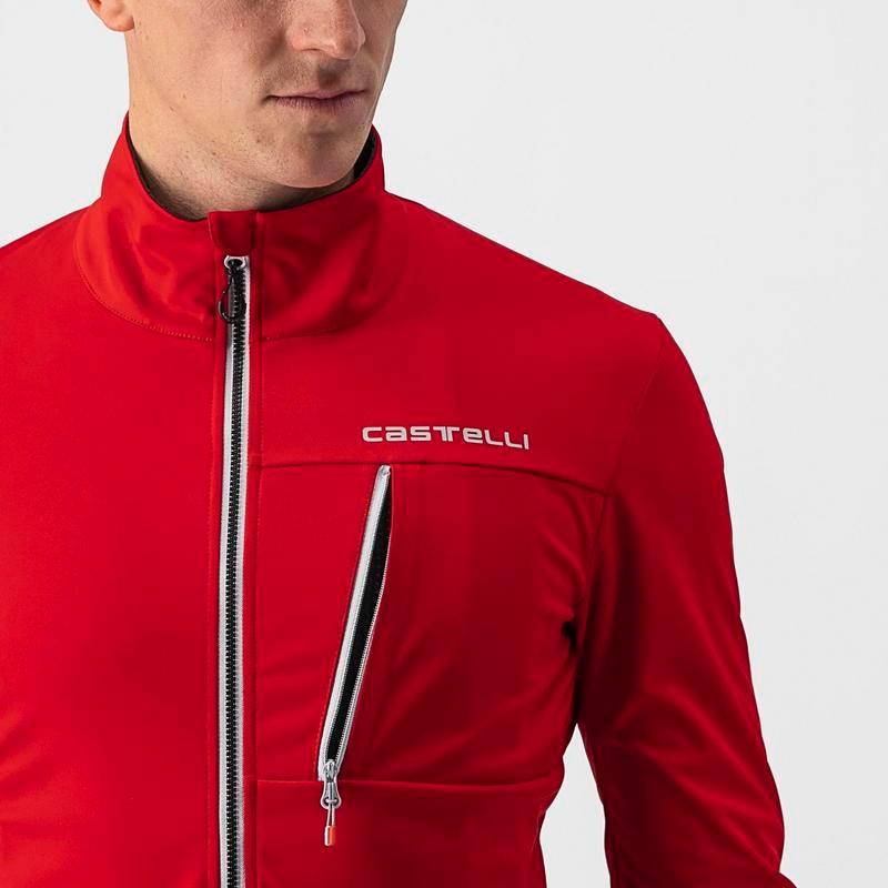 Go jacket - red/silver gray - castelli
