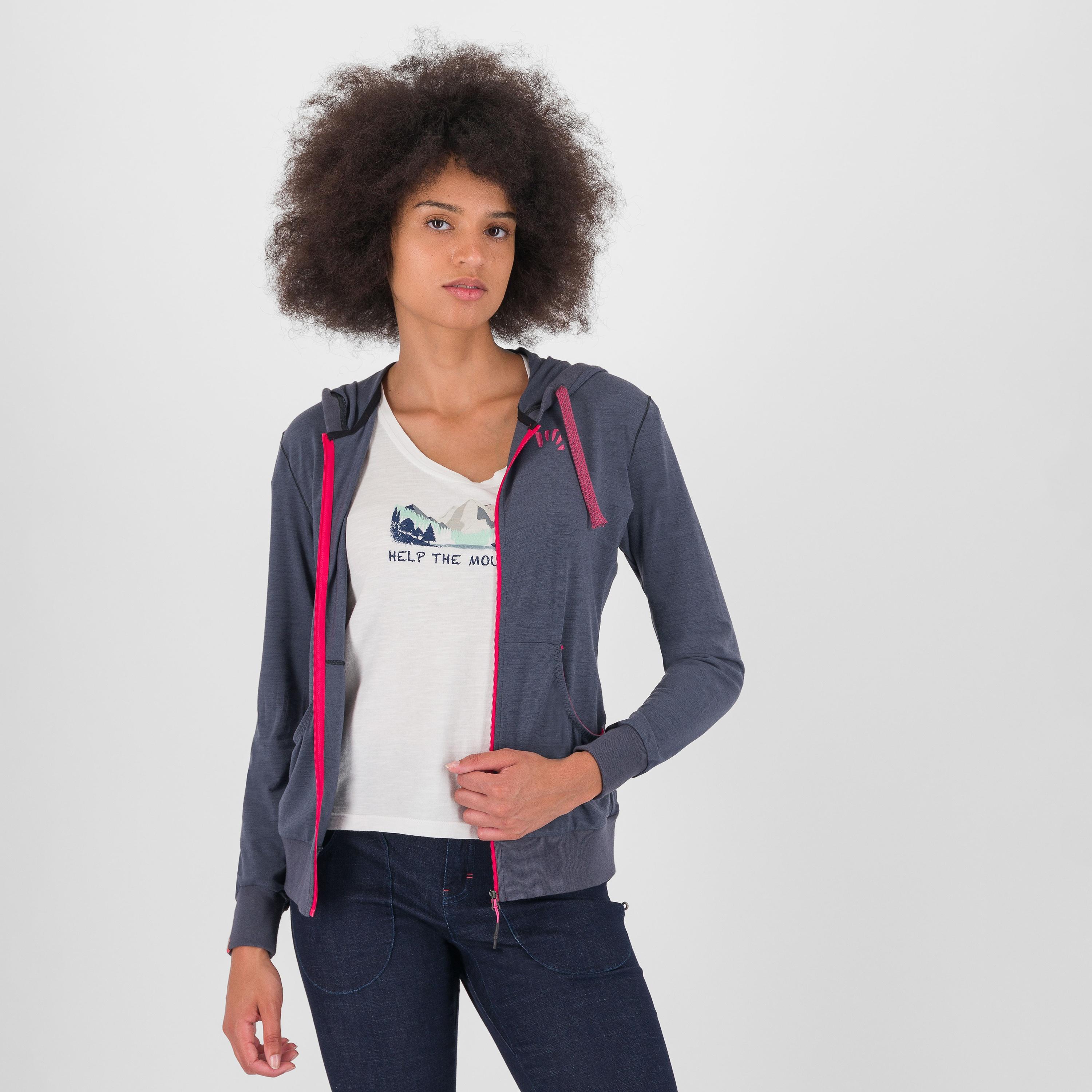 Coppolo merino w full zip hoodie - ombre blue - karpos