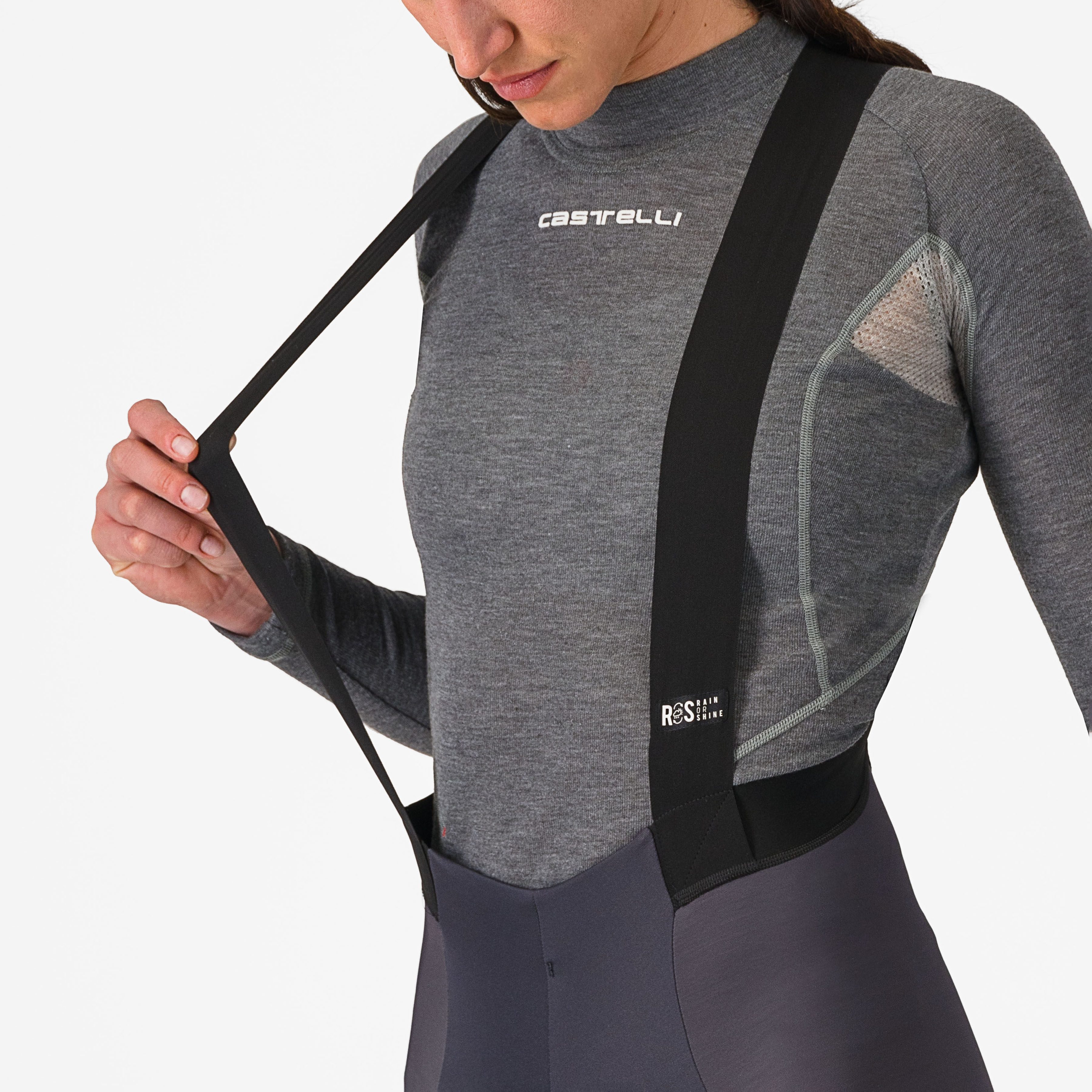Sorpasso ros w bibtight - dark gray - castelli