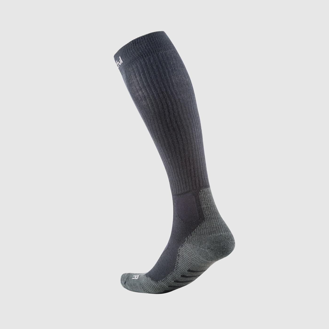 Winter wool long socks - black grey - sportful