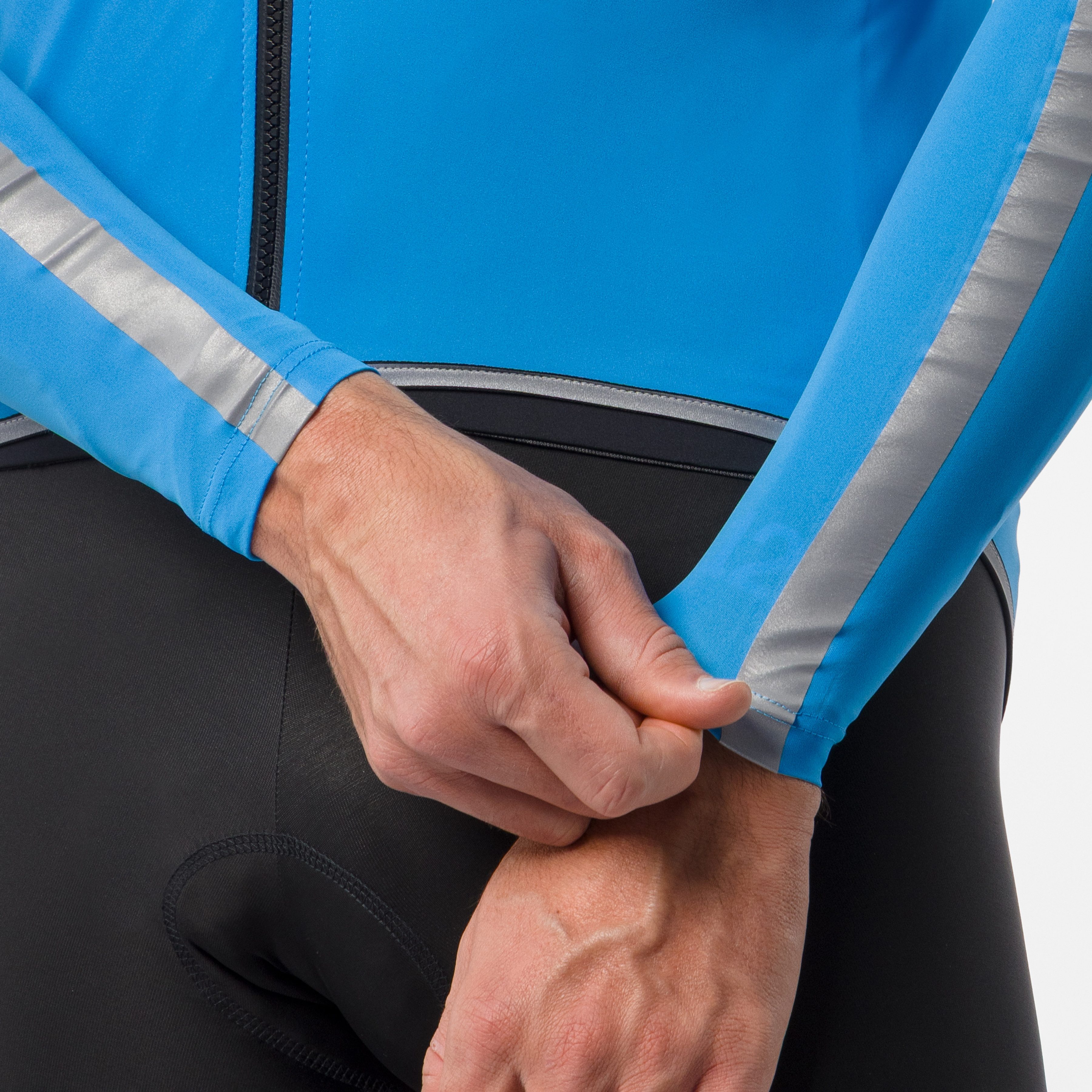 Ultra rain cape - blue circuit/silver reflex - castelli