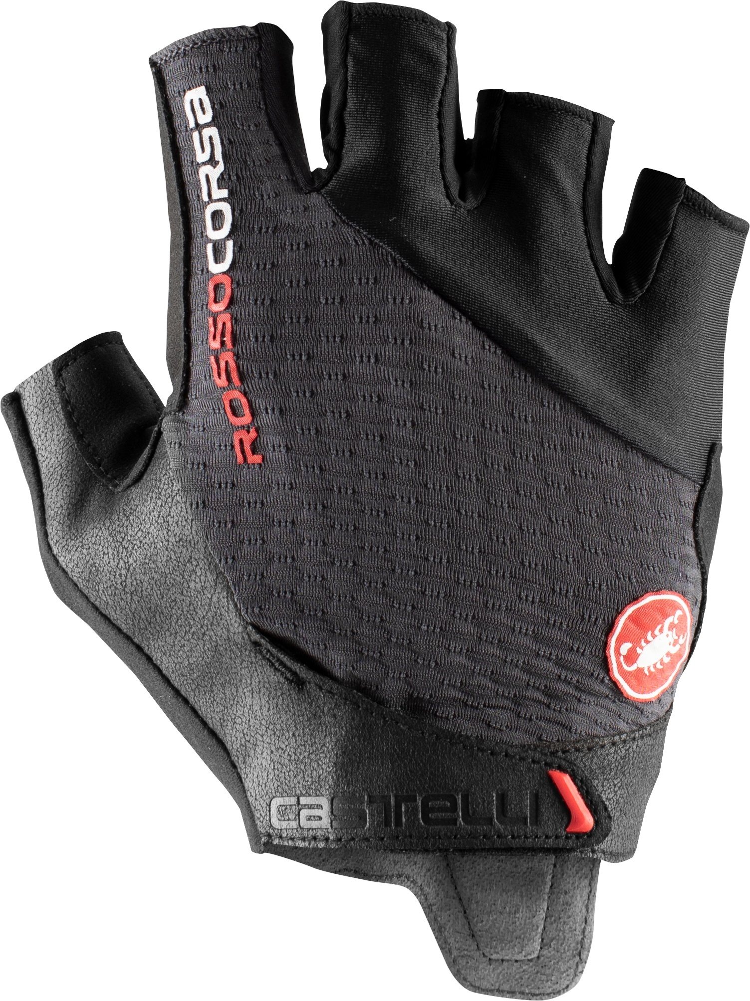 Rosso corsa pro v glove - dark gray - castelli