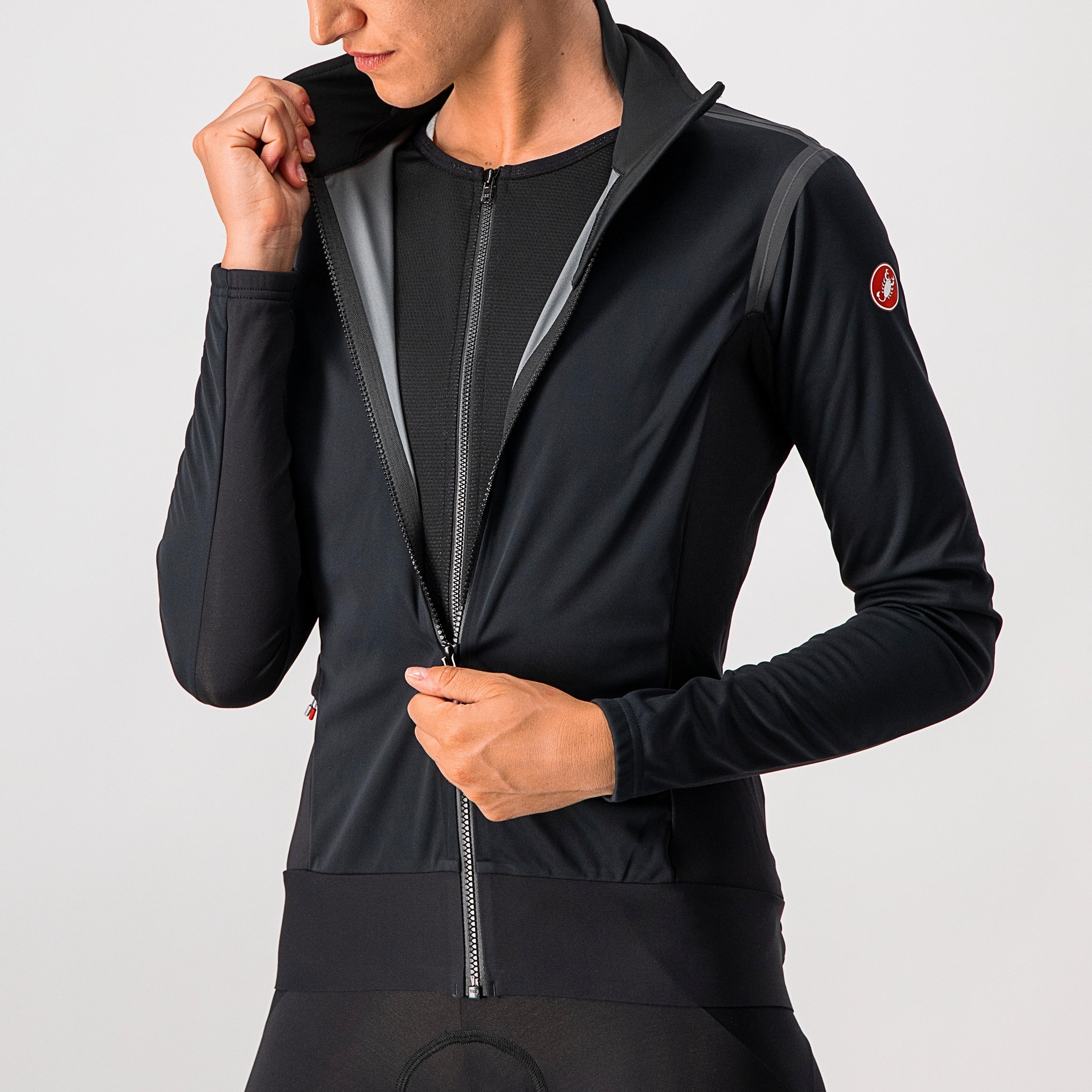 Alpha ros 2 w light jacket - light black/black reflex - castelli