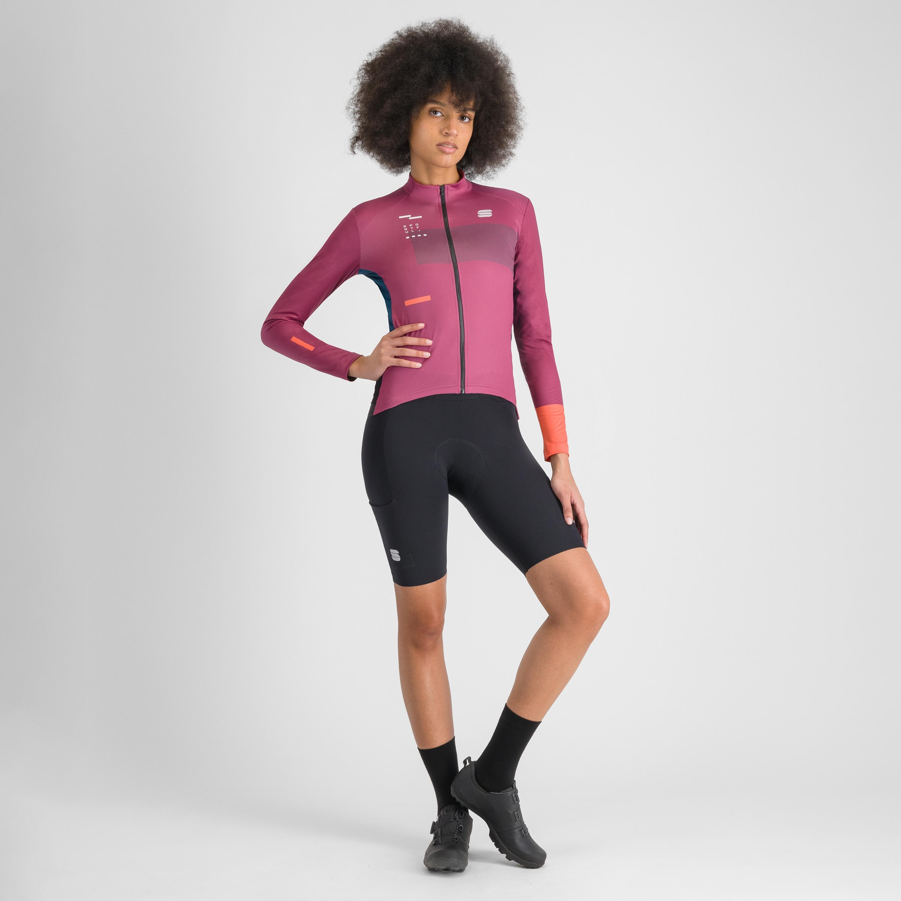 Breakout supergiara w thermal jersey - rasperry violet  black pompelm - sportful