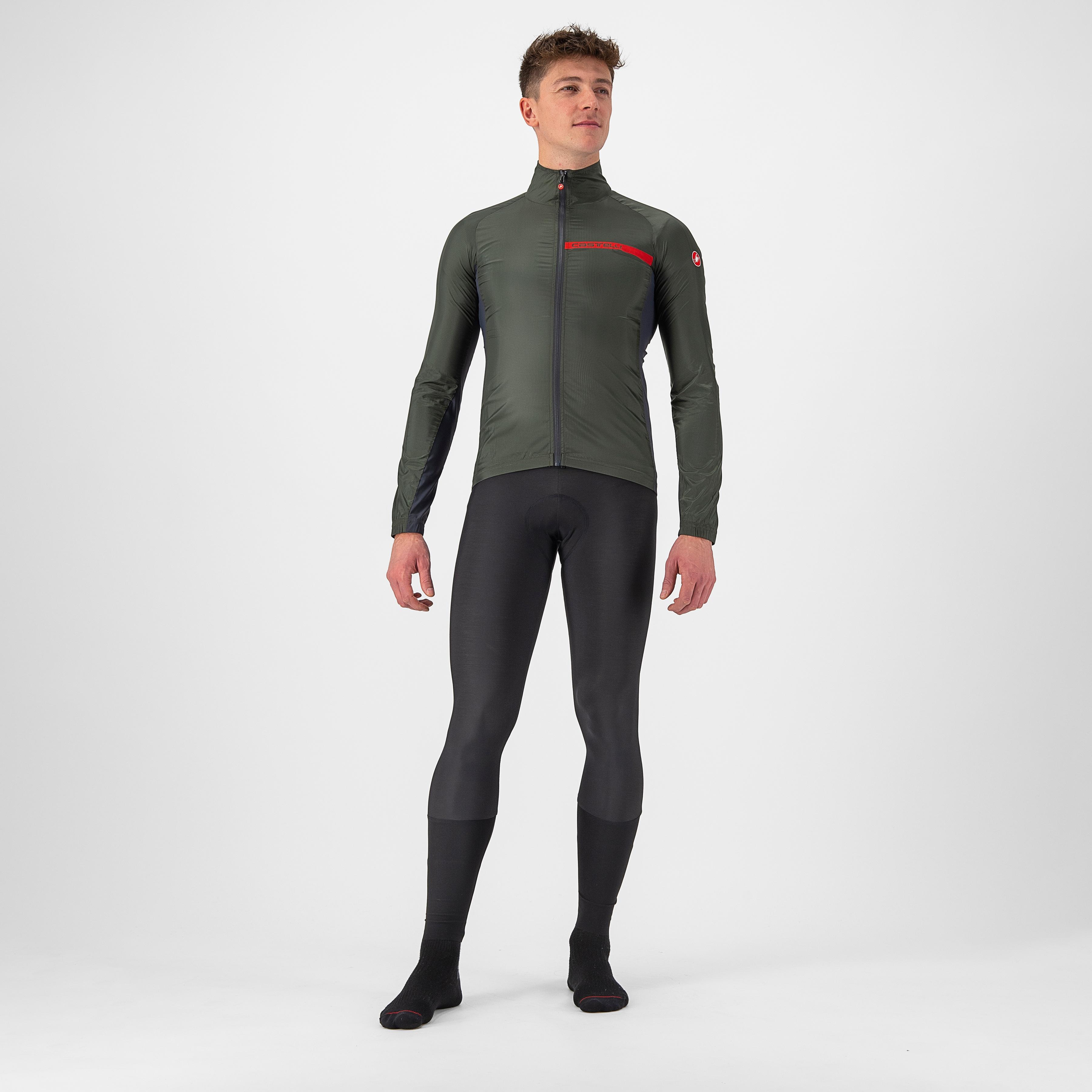 Squadra stretch jacket - military green/dark gray - castelli