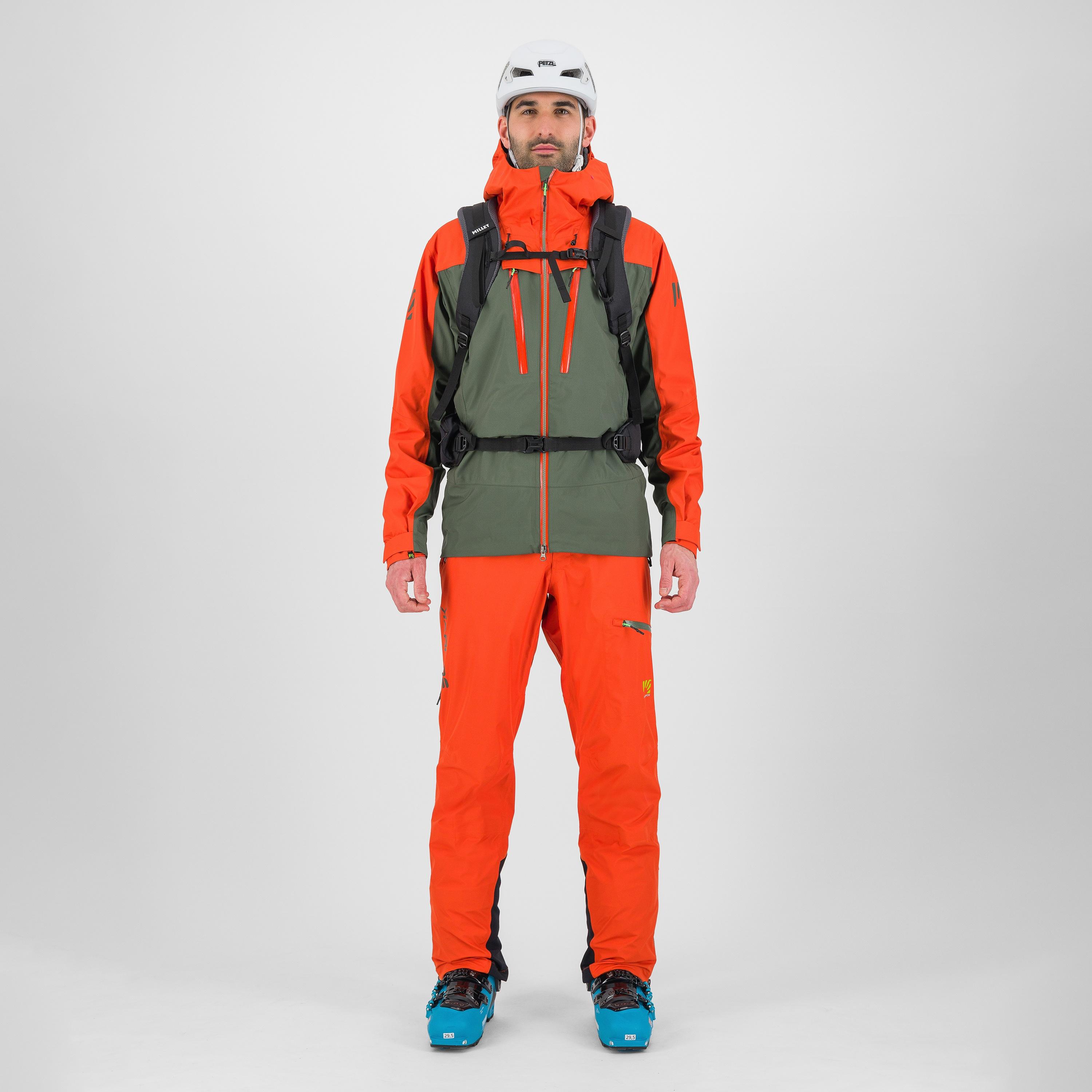 Midi shell jacket - thyme/spicy orange - karpos