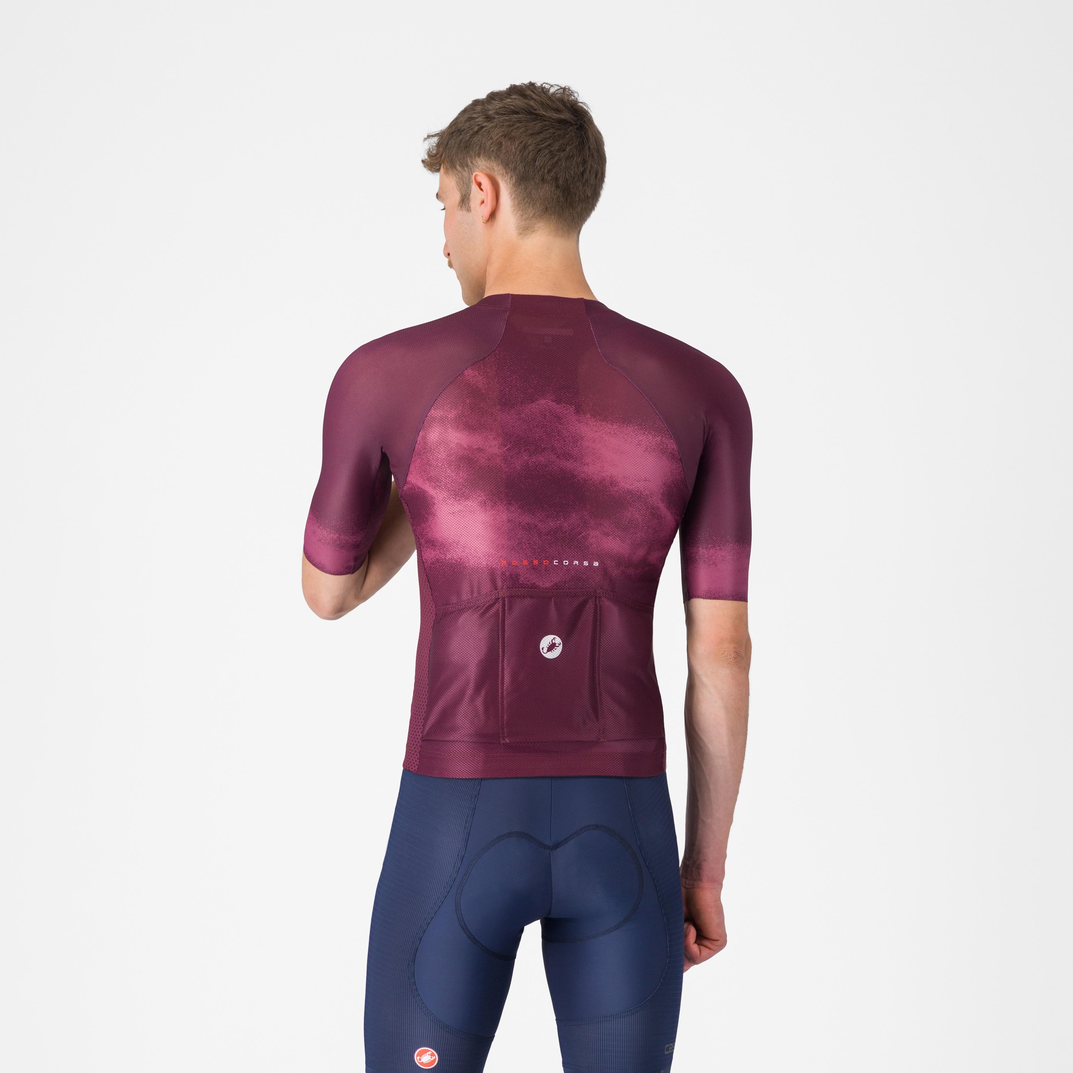 Climber's a/c jersey - deep bordeaux/white - castelli