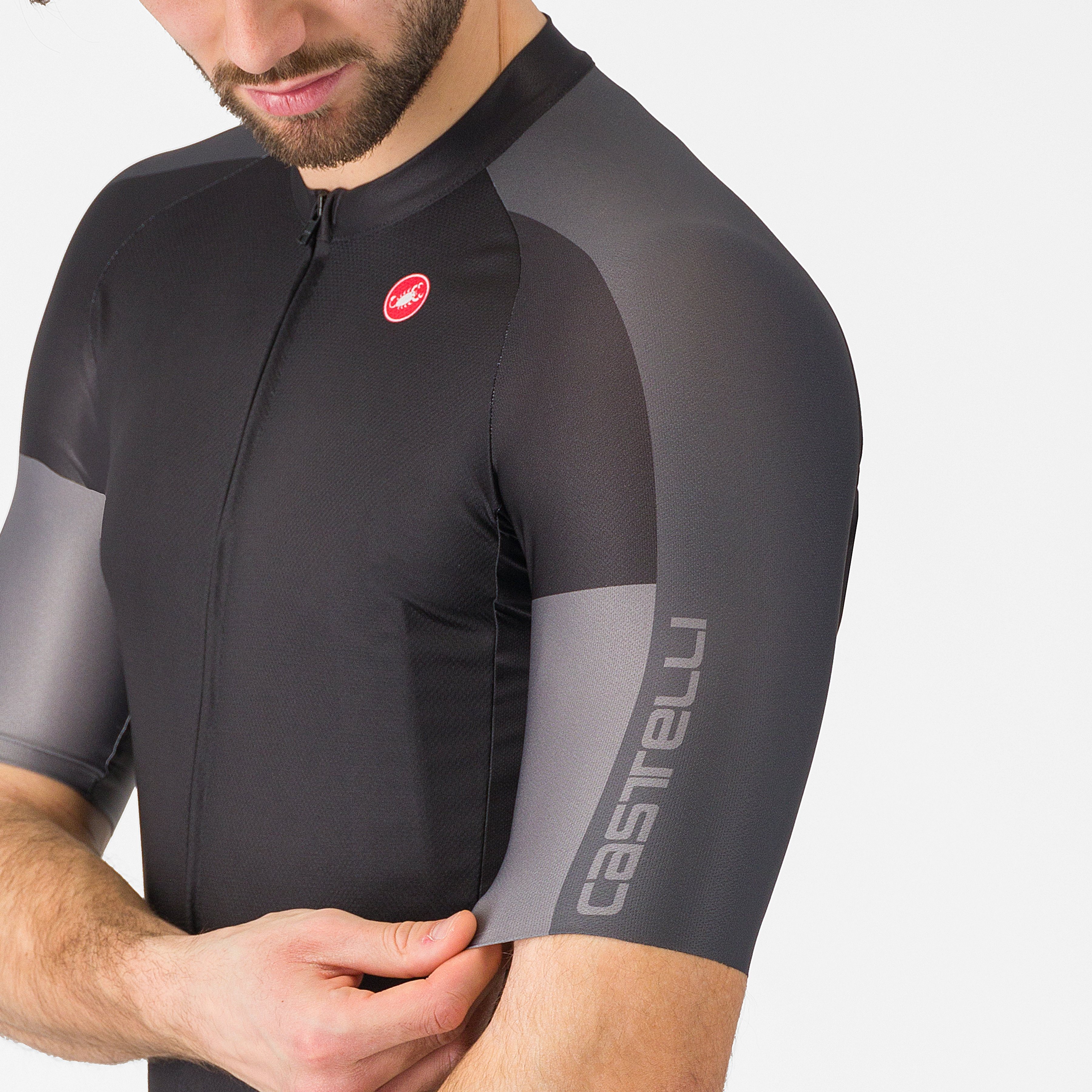 Entrata 6 jersey - light black/dark gray-smoky gr - castelli