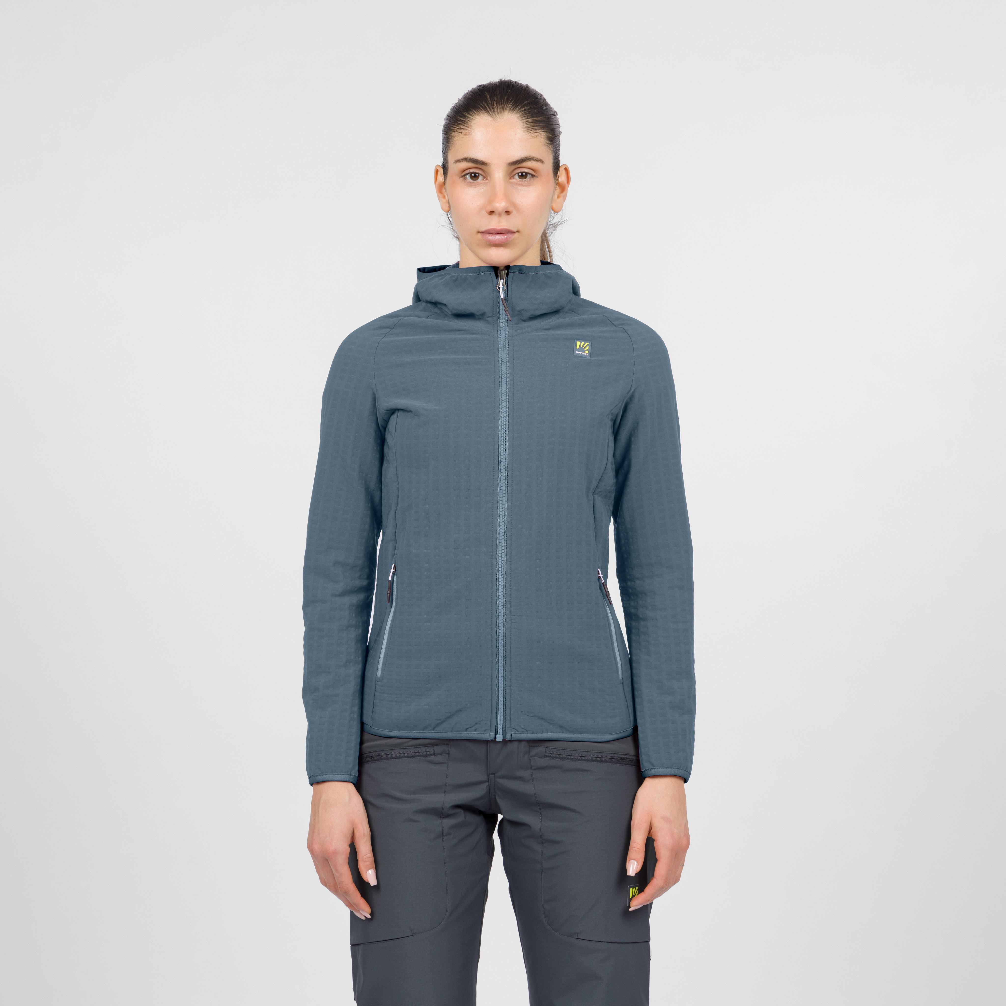 Marmolada evo hoodie w fleece - blue mirage - karpos