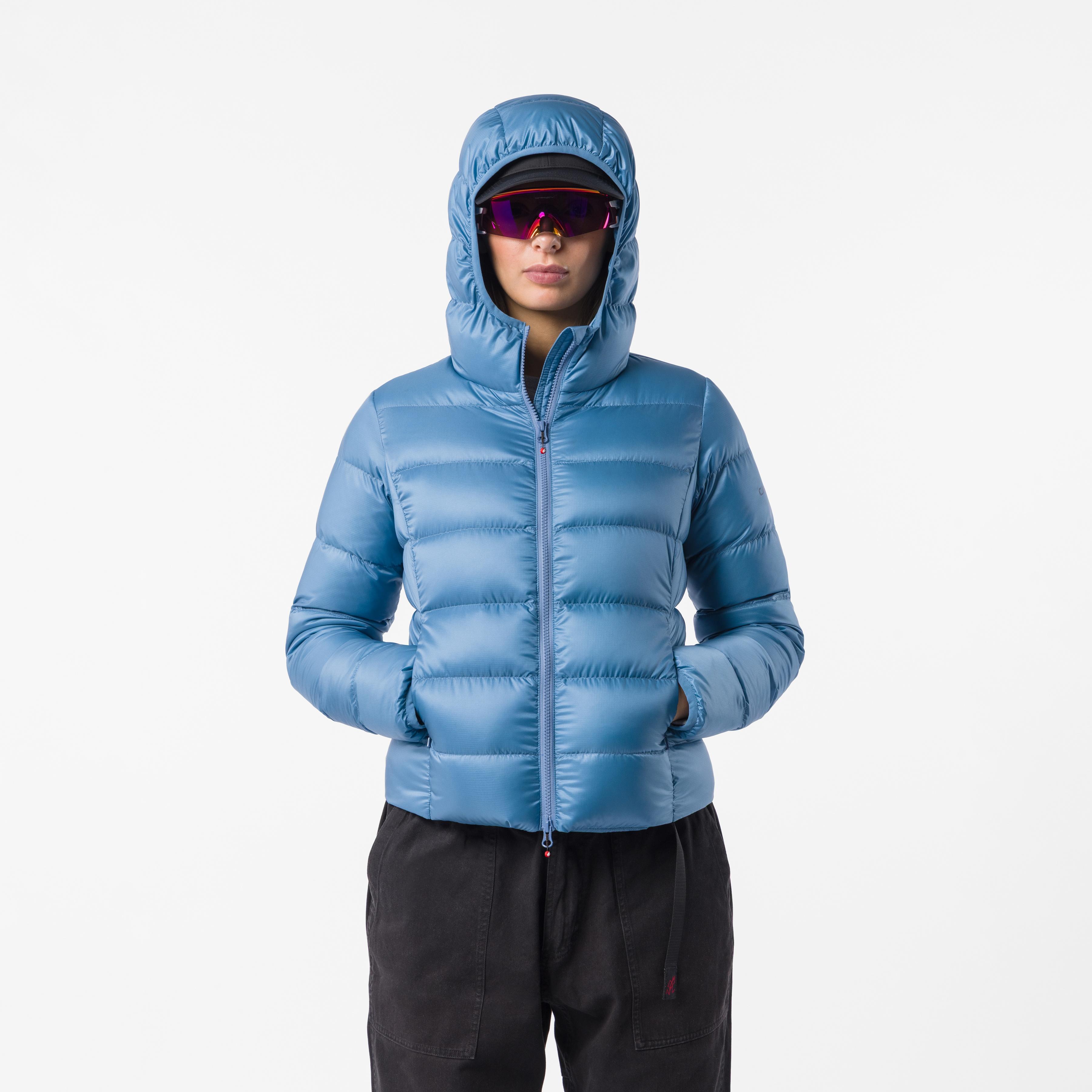 Down puffer w jacket - metallic blue - castelli