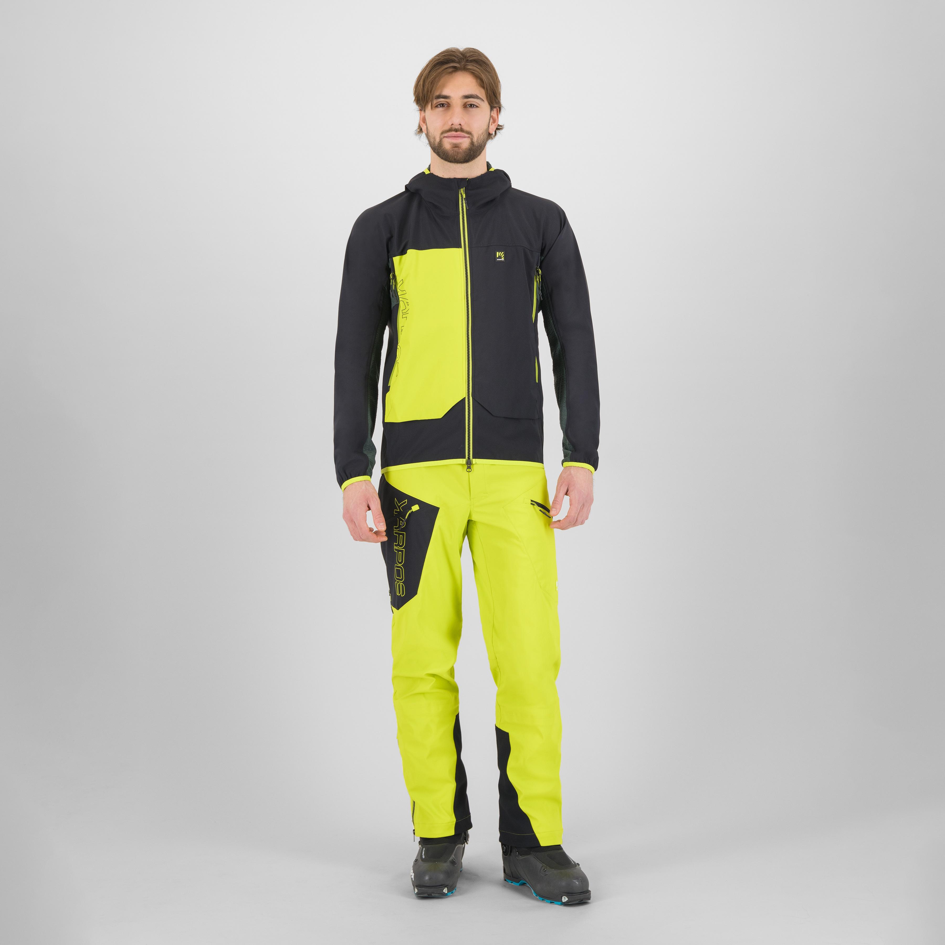 Pizzo bianco jacket - black/woodl.gray/acid lime - karpos