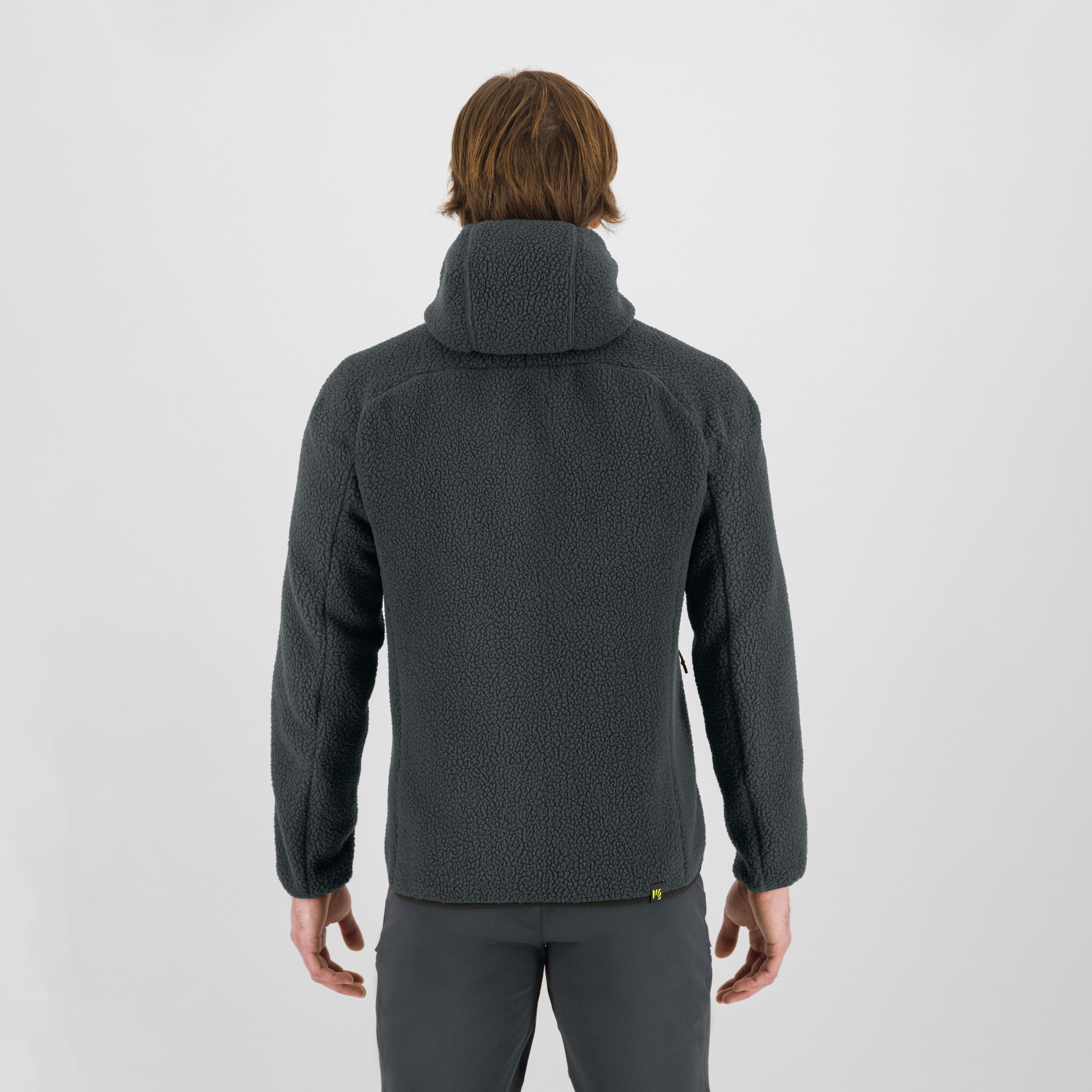 Moiazza retrò hoodie fleece - woodl.gray/black - karpos