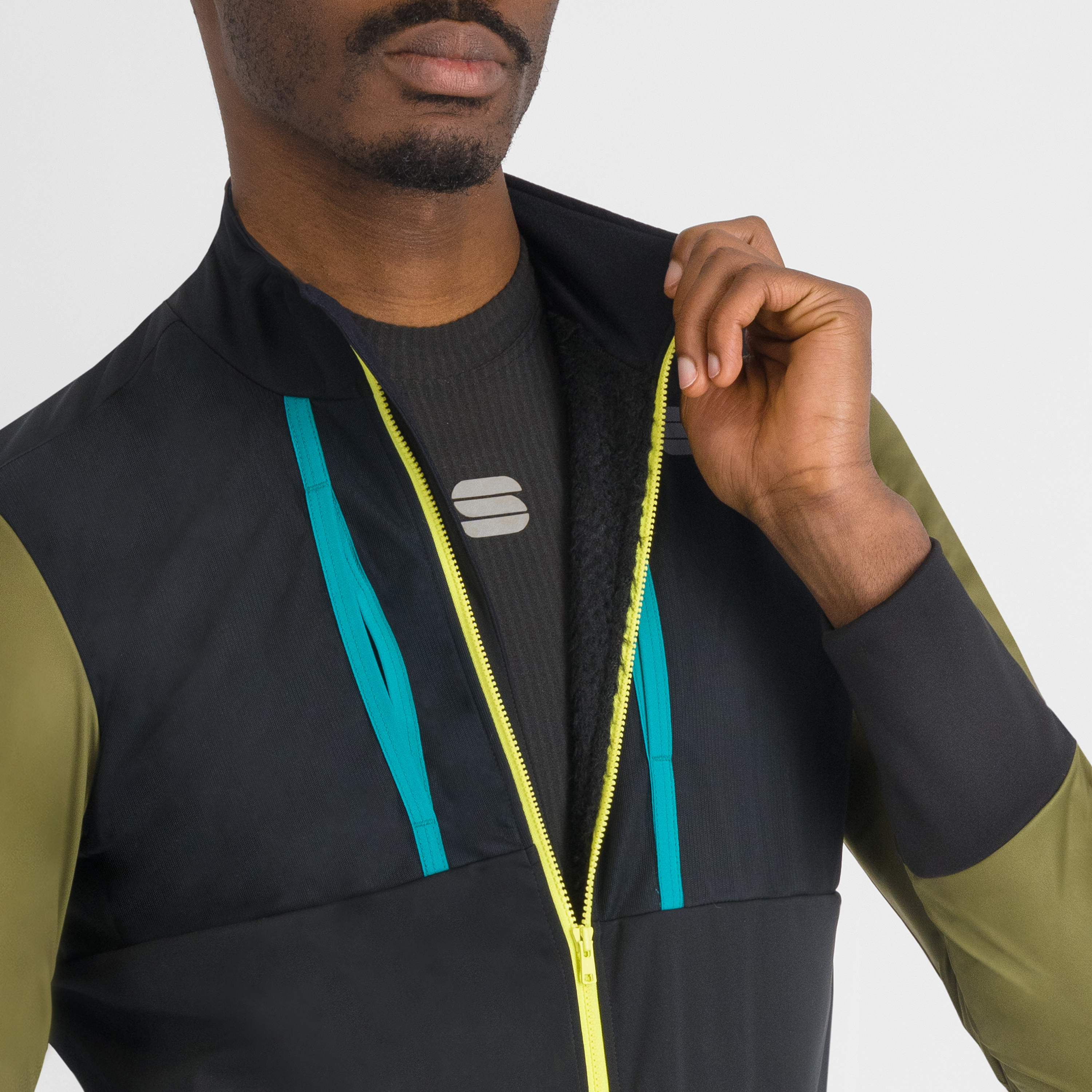 Supergiara jacket - black green blu - sportful