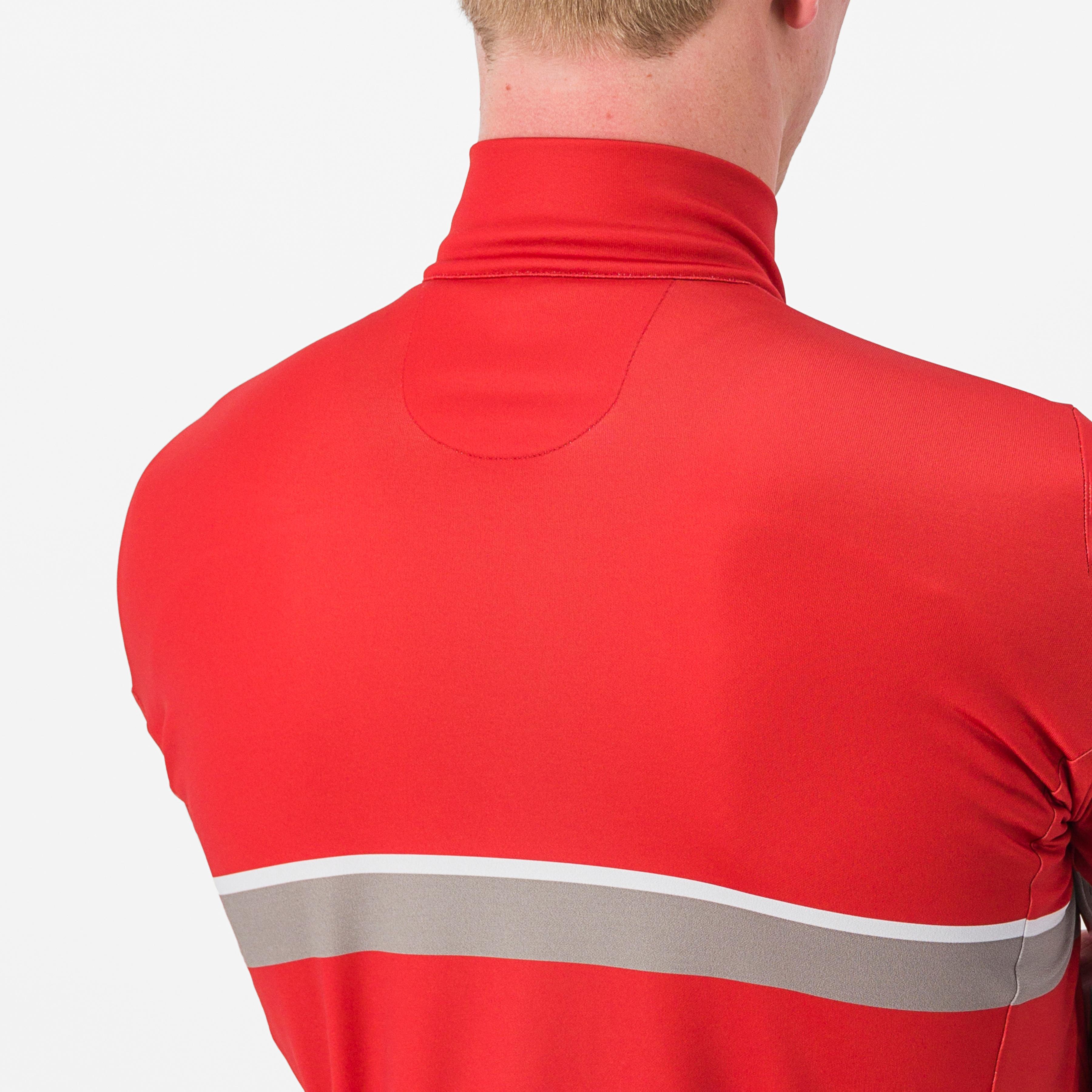 Retta ls jersey - pompeian red/nickel gray - castelli