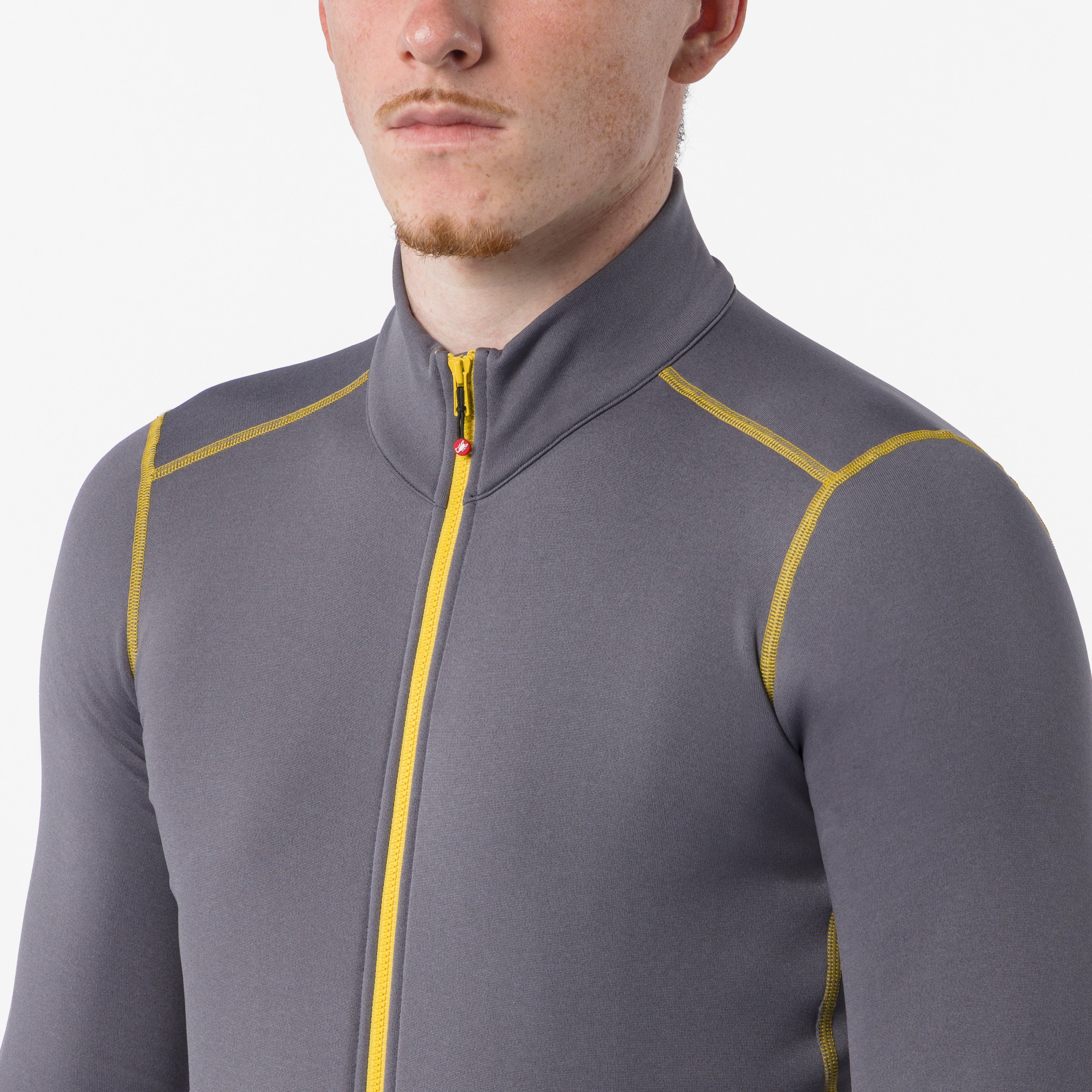 Unlimited trail 2 jersey - smoky gray/mango mojito - castelli