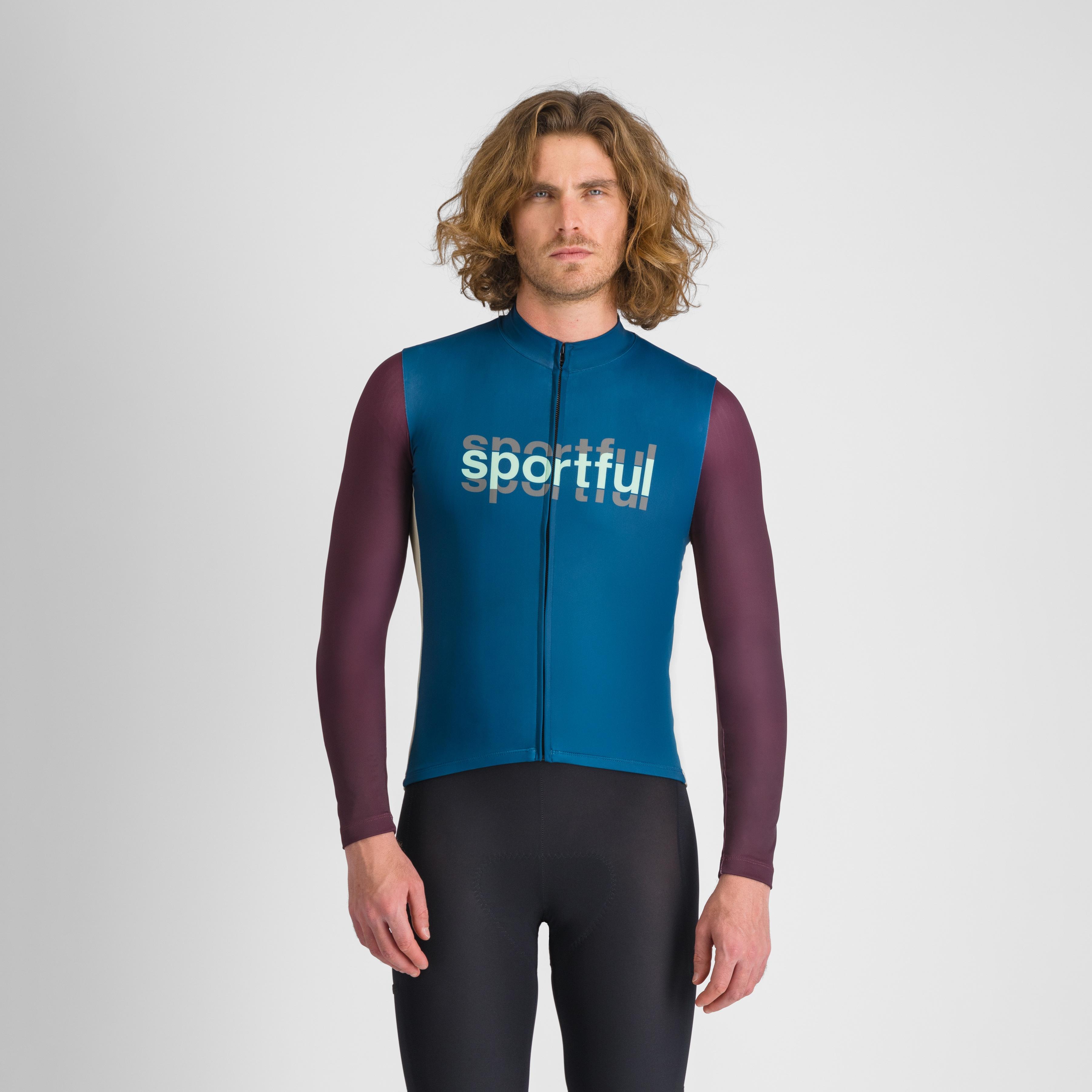 Supergiara logo thermal jersey - teal blue - sportful