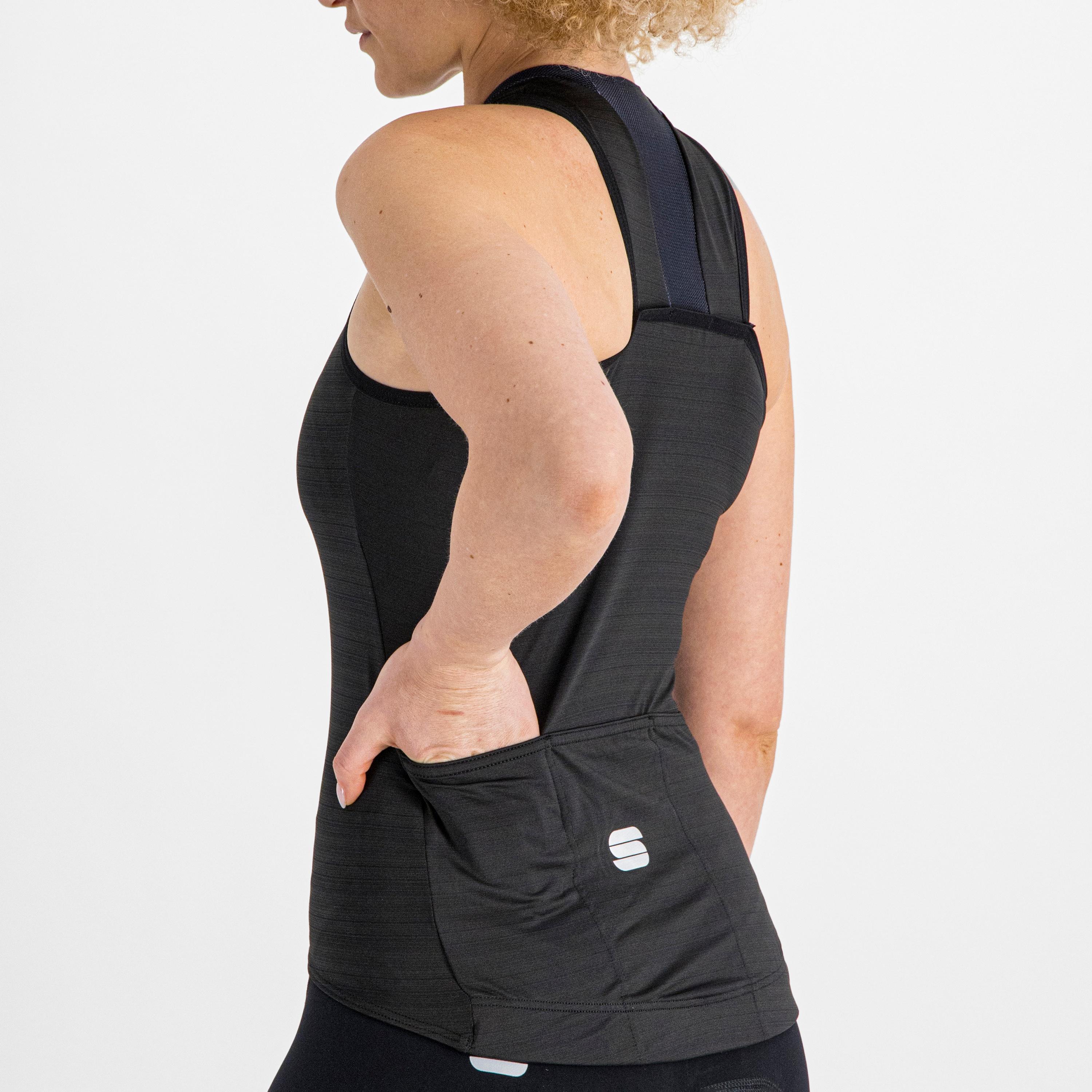Kelly w sleeveless jersey - black - sportful