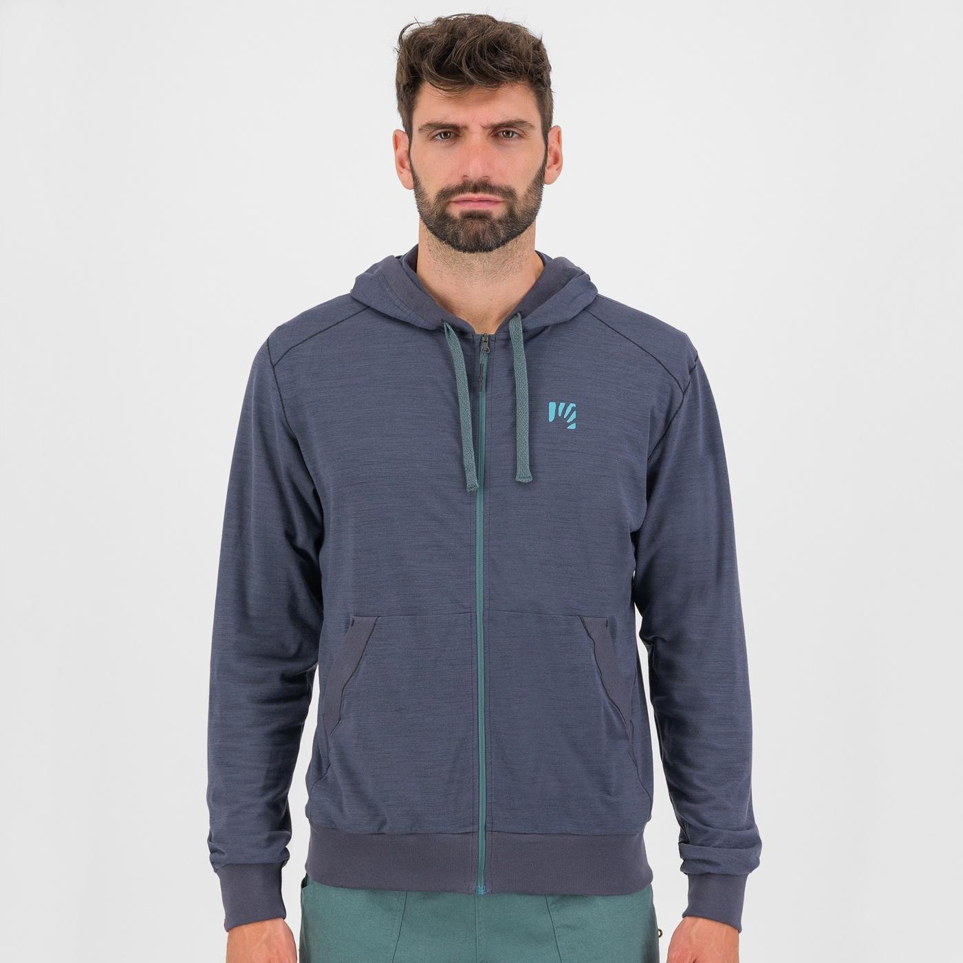 Coppolo merino full zip hoodie - ombre blue - karpos