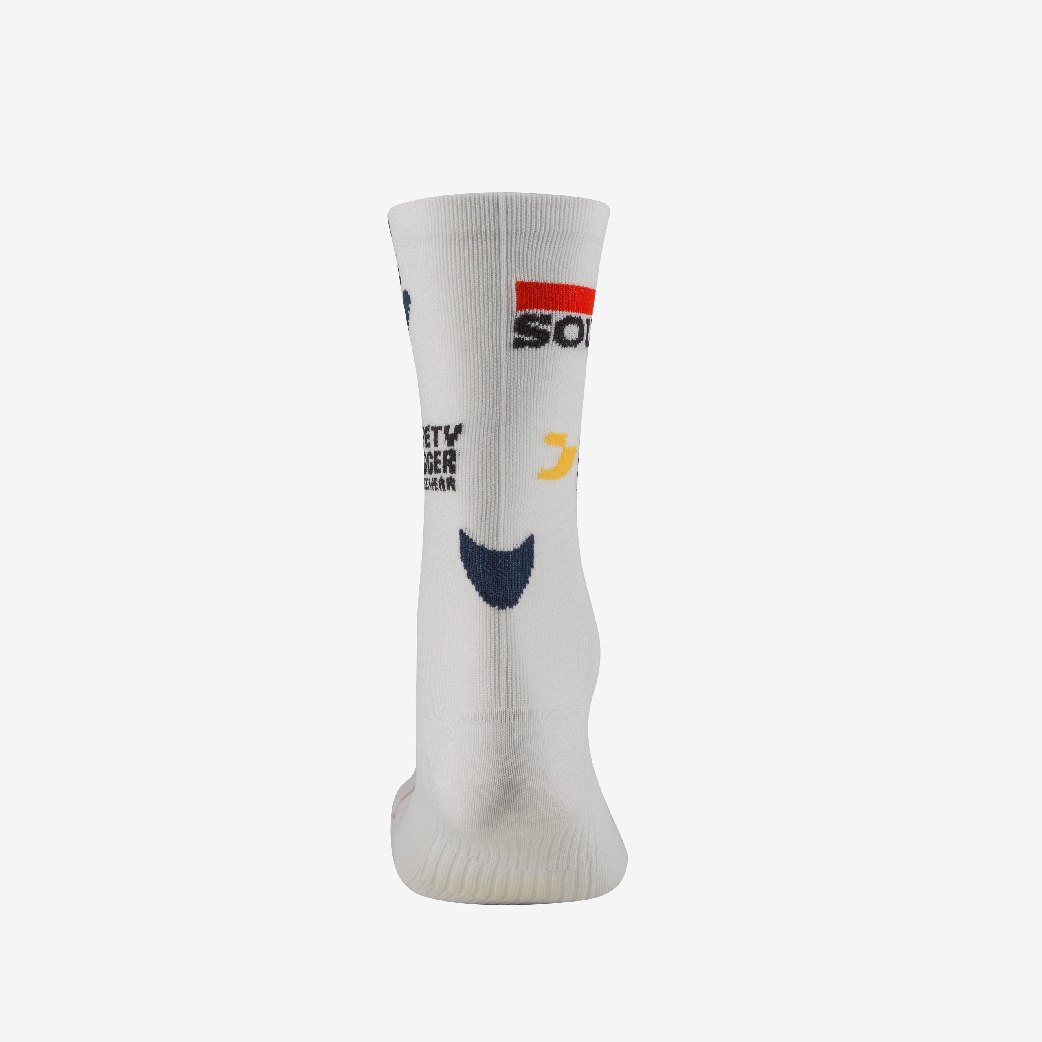 Rosso corsa pro 18 sock - white - castelli