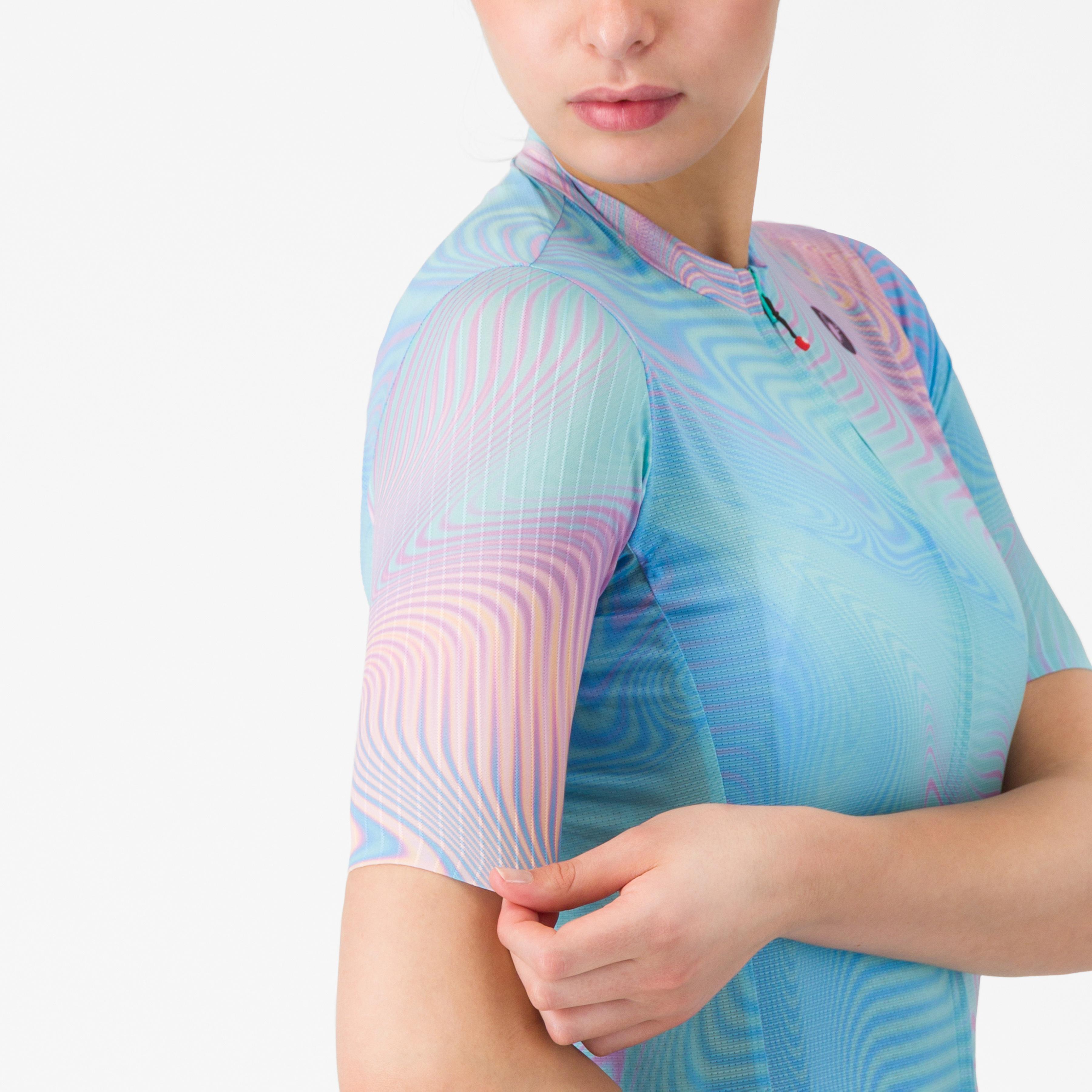 Cosmic vortex jersey - multicolor pink green - castelli