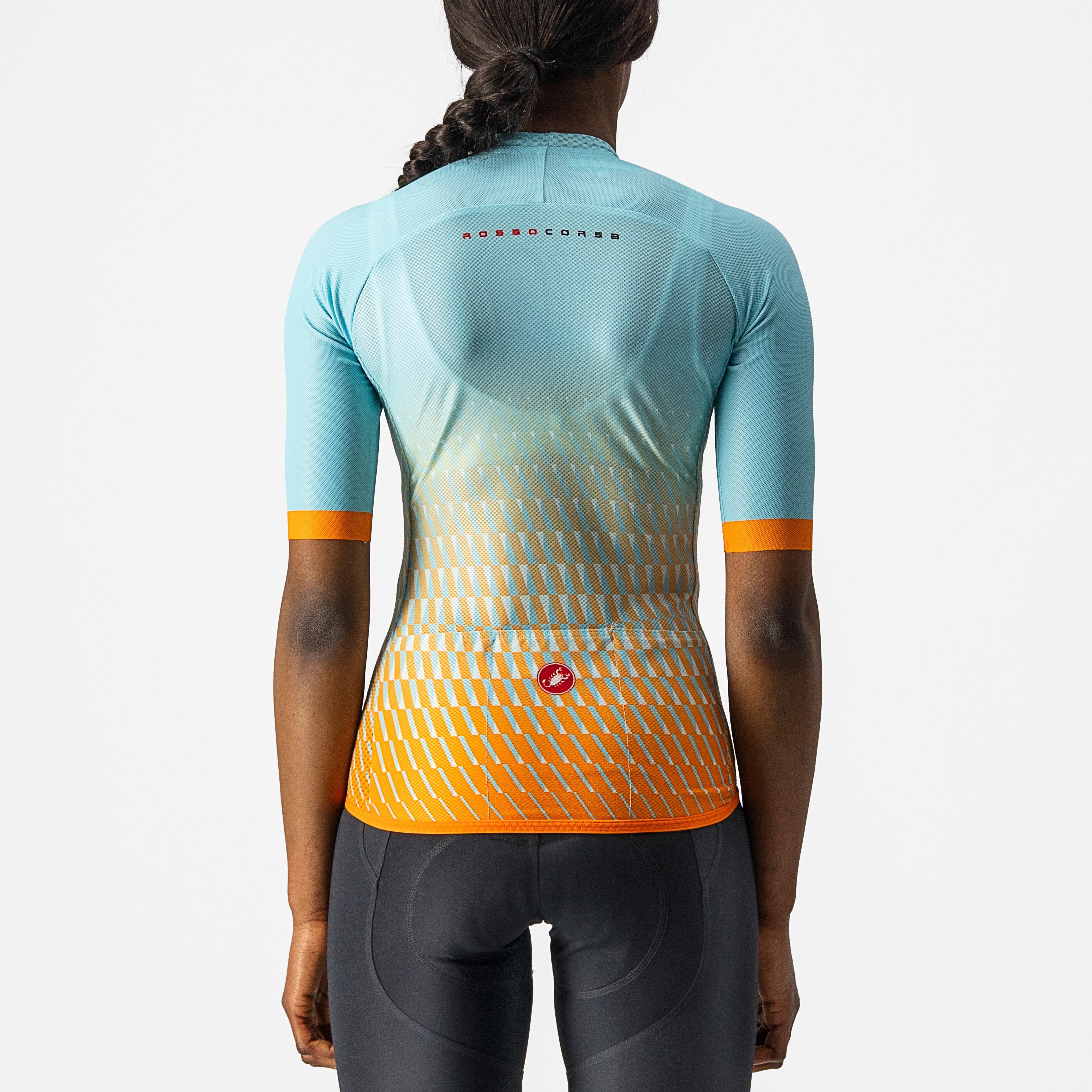 Climber's 2,0 w jersey - sky light/light acqua-pop oran - castelli