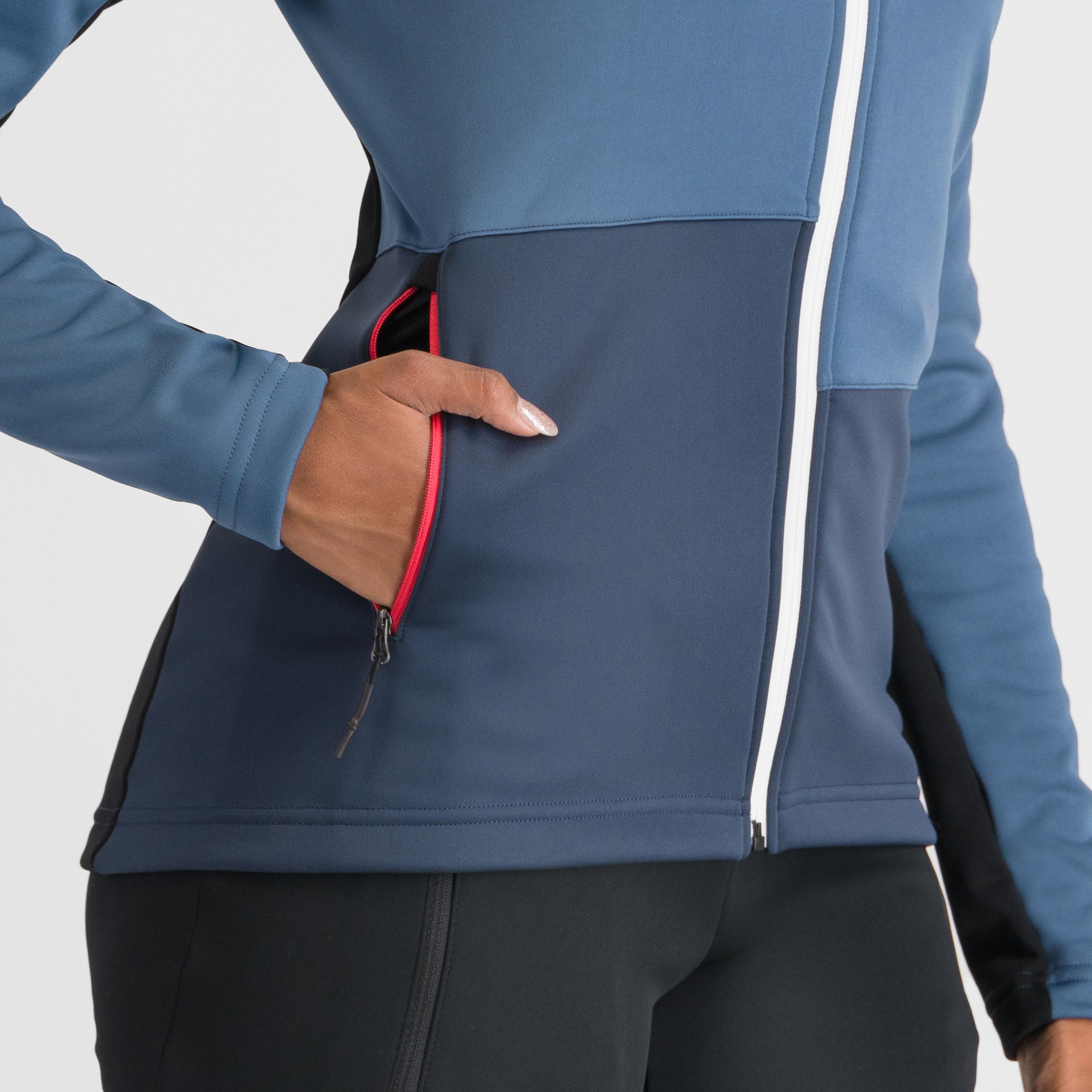 Engadin w jacket - natural gray/galaxy blue - sportful