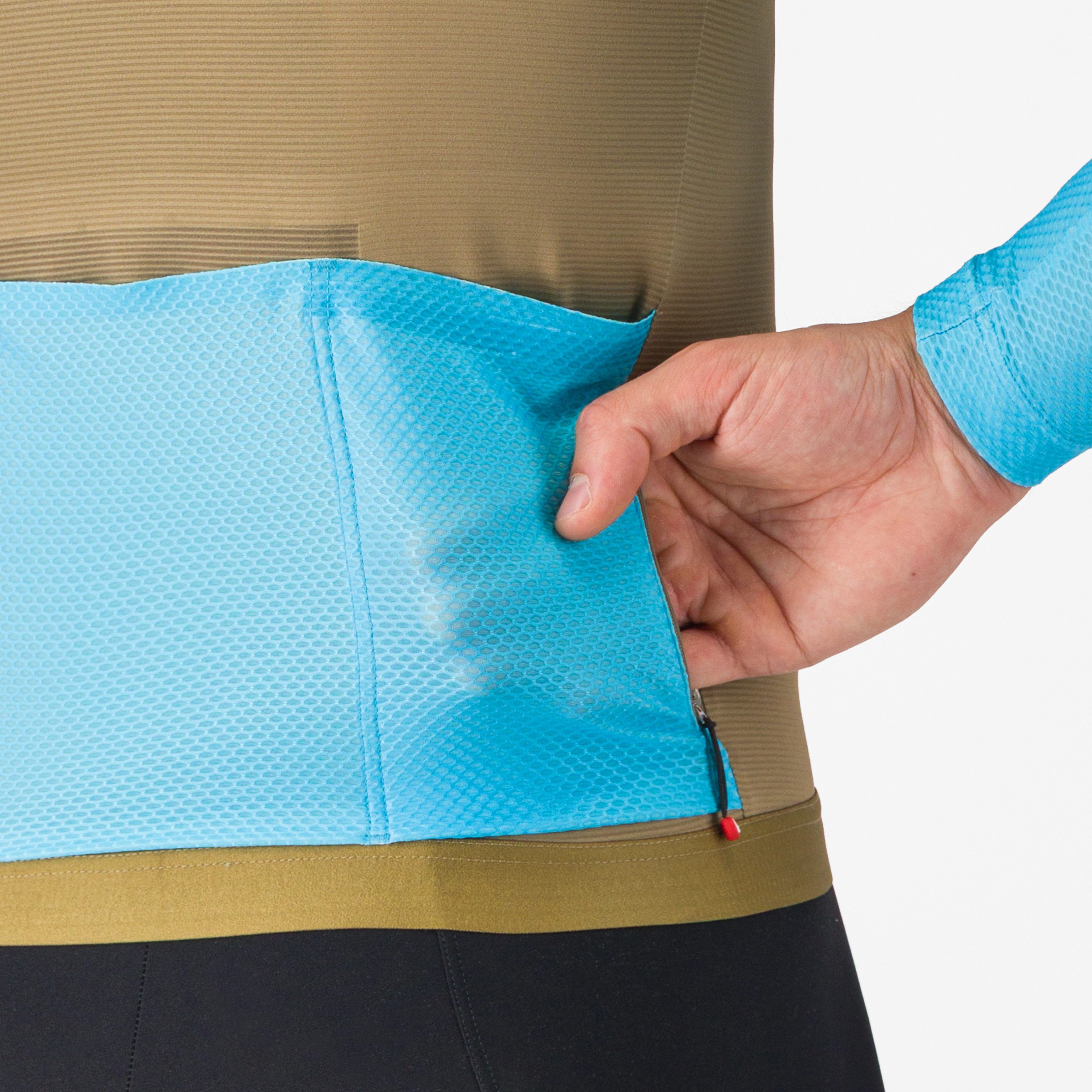 Corretto ls jersey - elmwood/neon cobalt-white - castelli