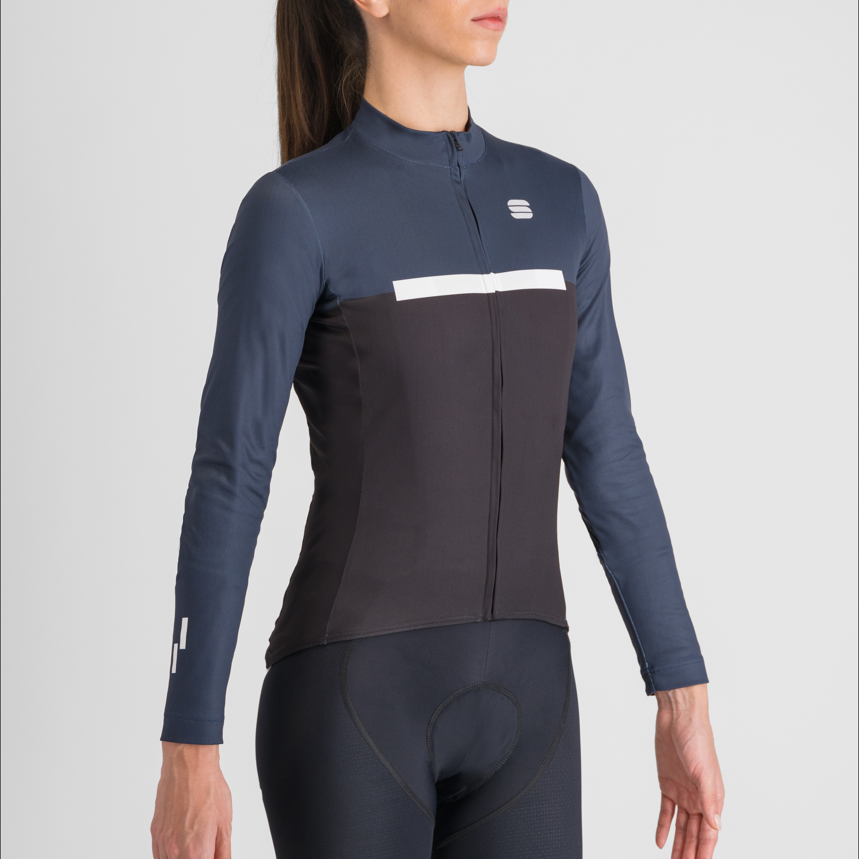Pista w thermal jersey - black blu white - sportful