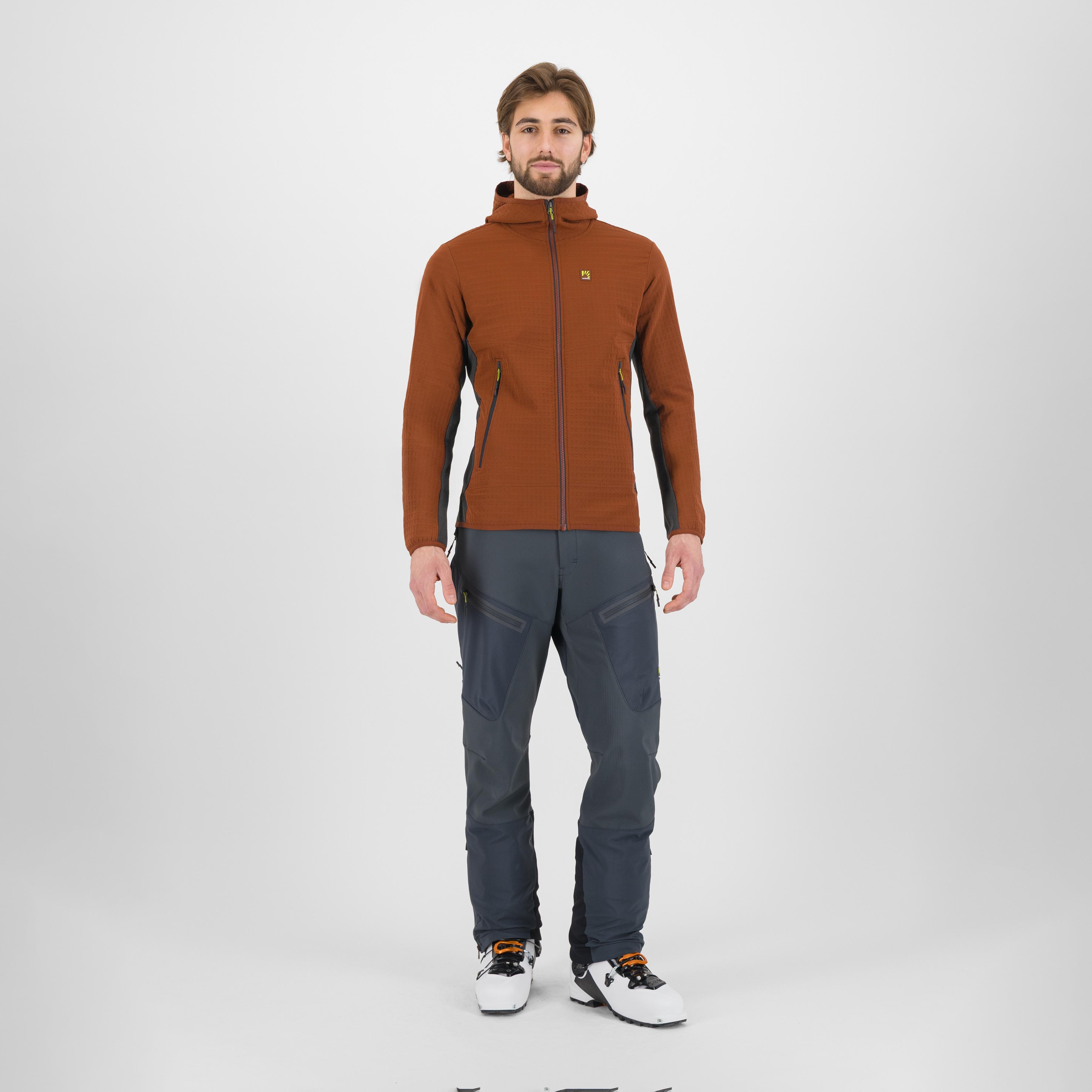 Marmolada hoodie fleece - mahogany/woodl.gray - karpos