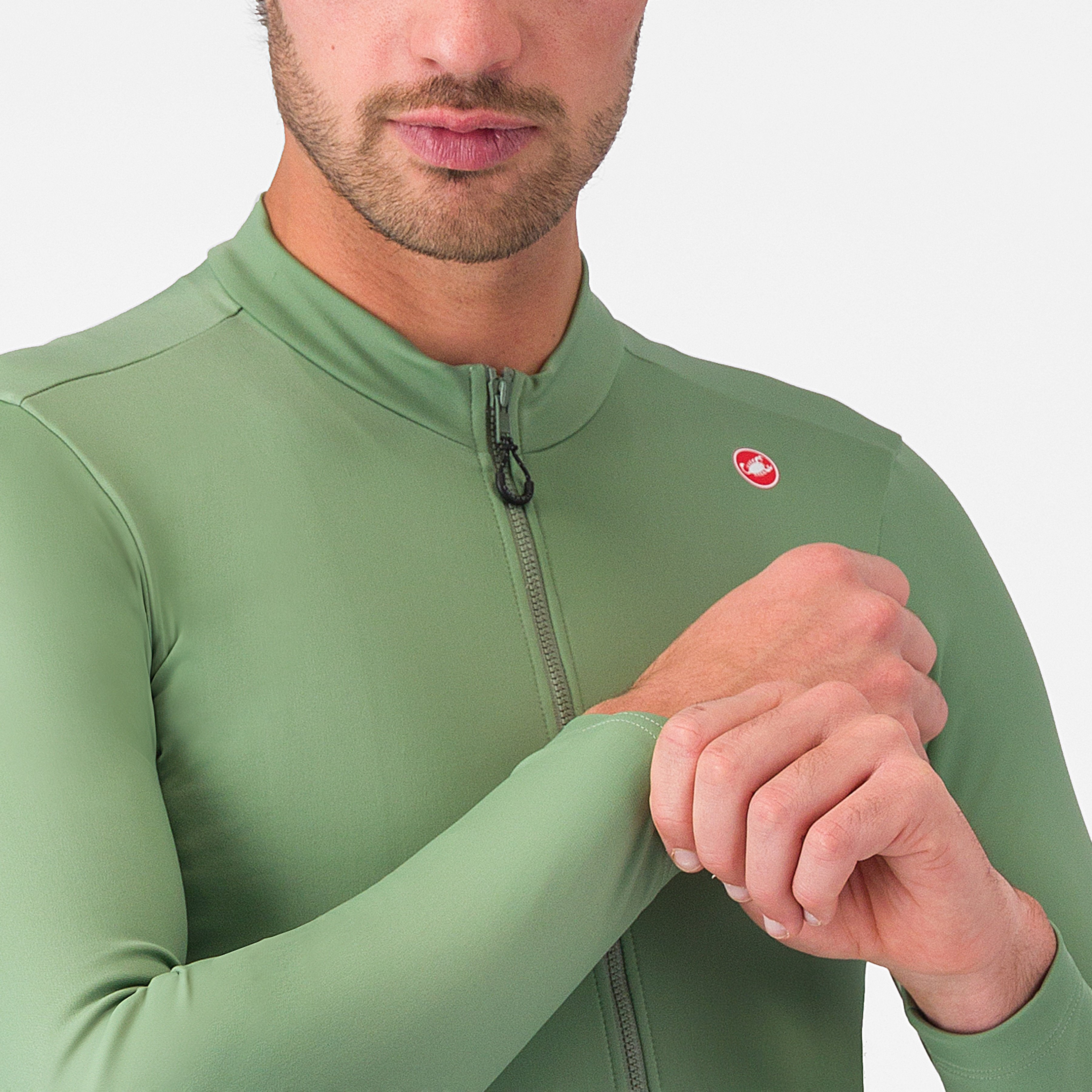 Espresso thermal jersey - green pepper/deep green - castelli