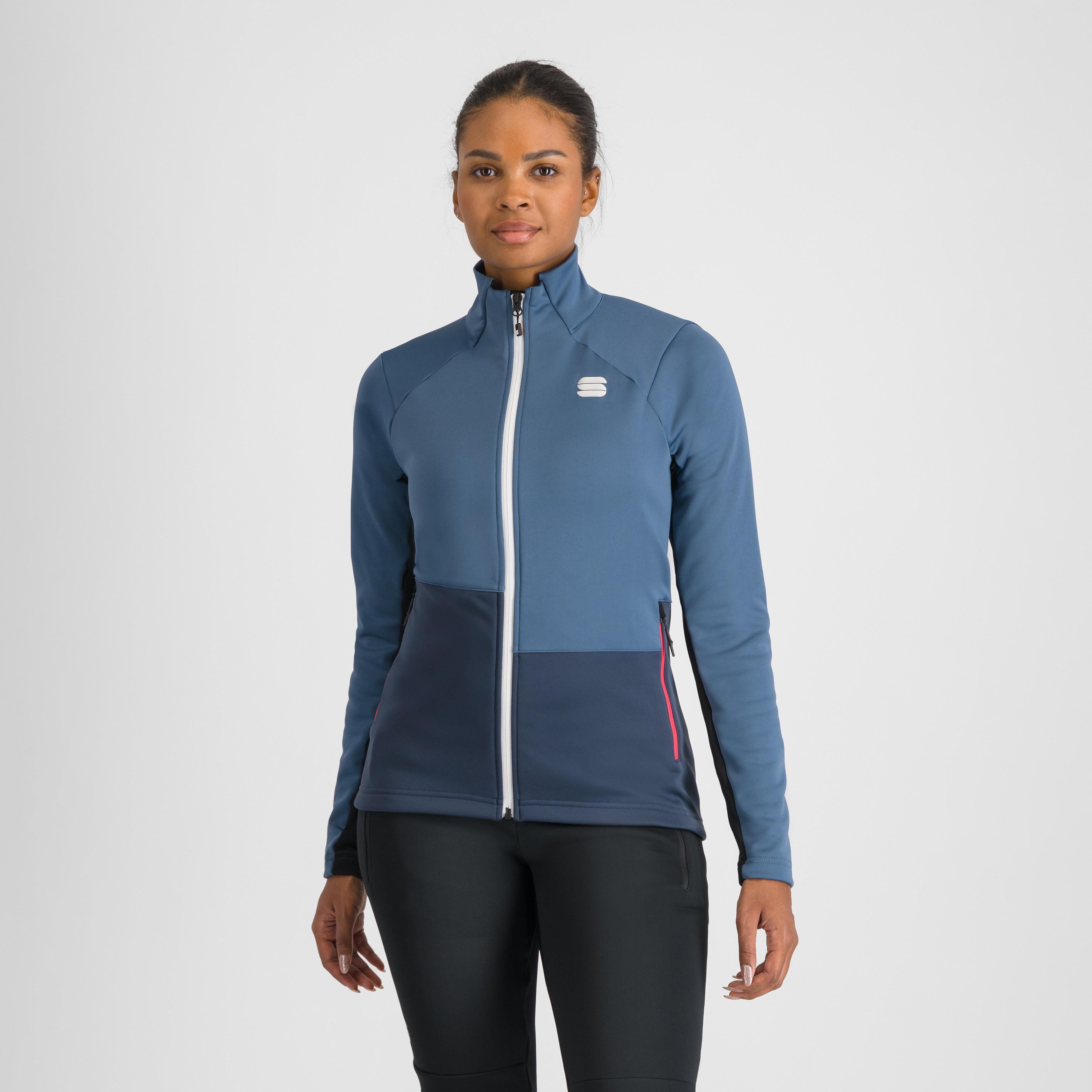 Engadin w jacket - natural gray/galaxy blue - sportful