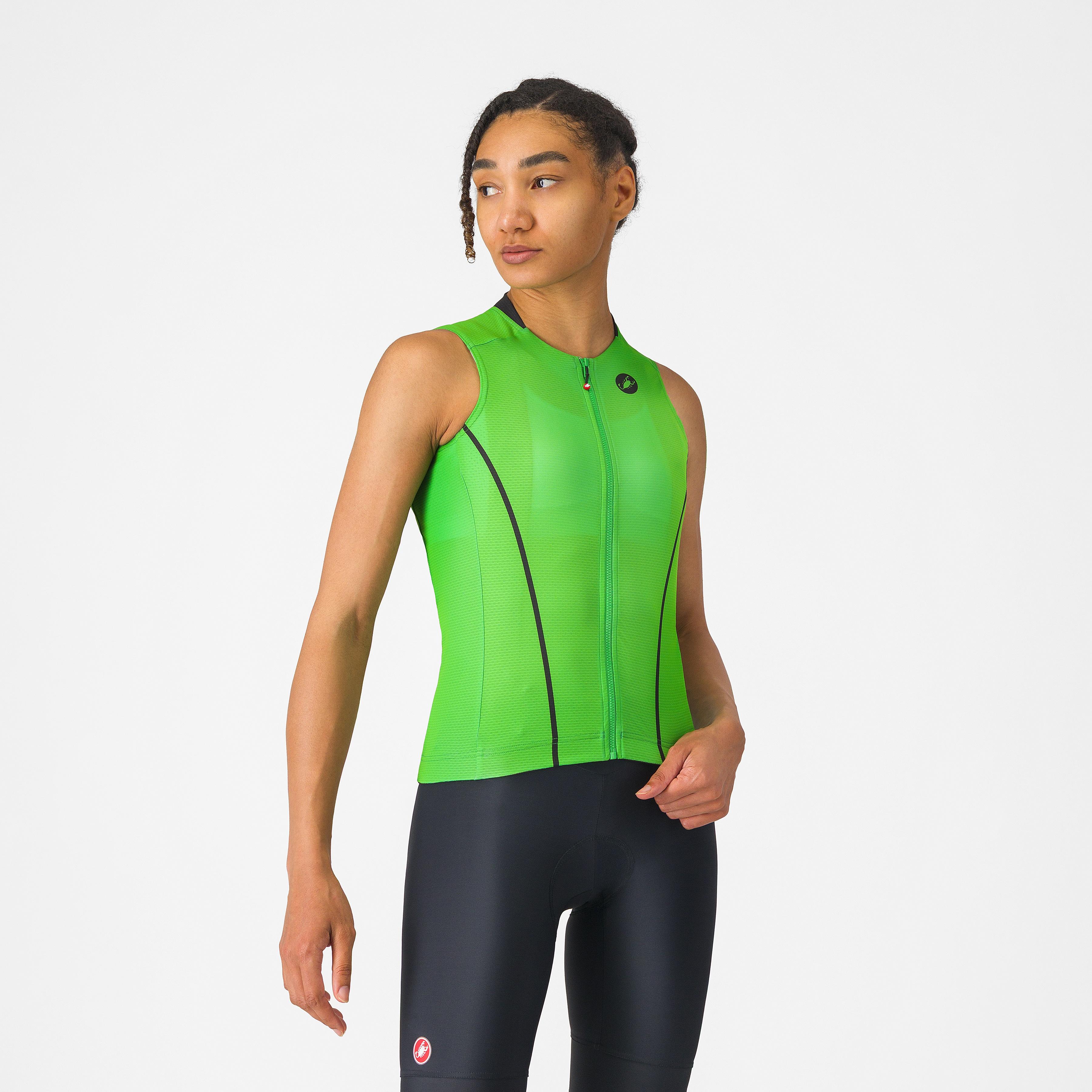 Anima flow sleeveless - kelly green/black - castelli