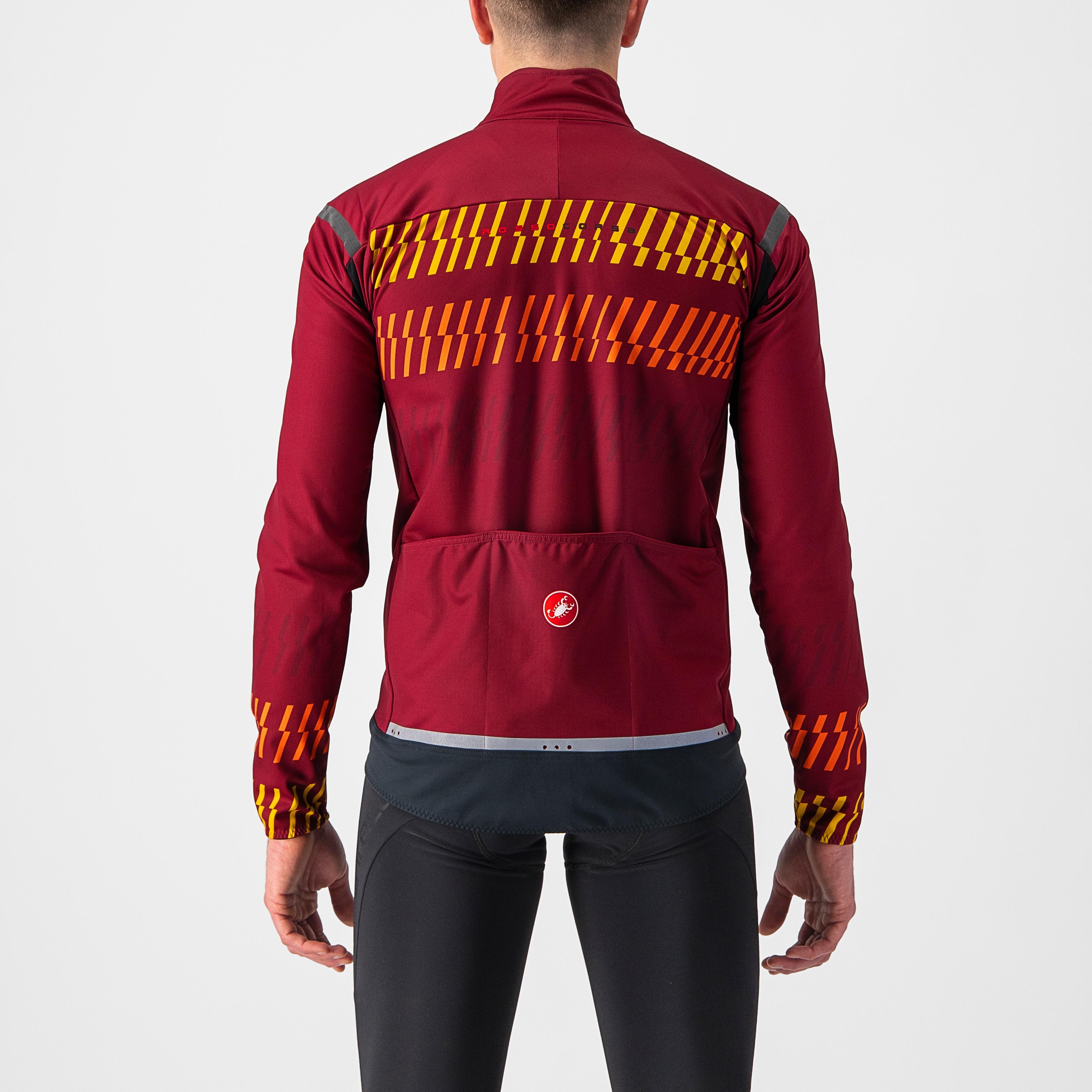 Unlimited perfetto ros 2 jacket - bordeaux/goldenrod-orange rust - castelli