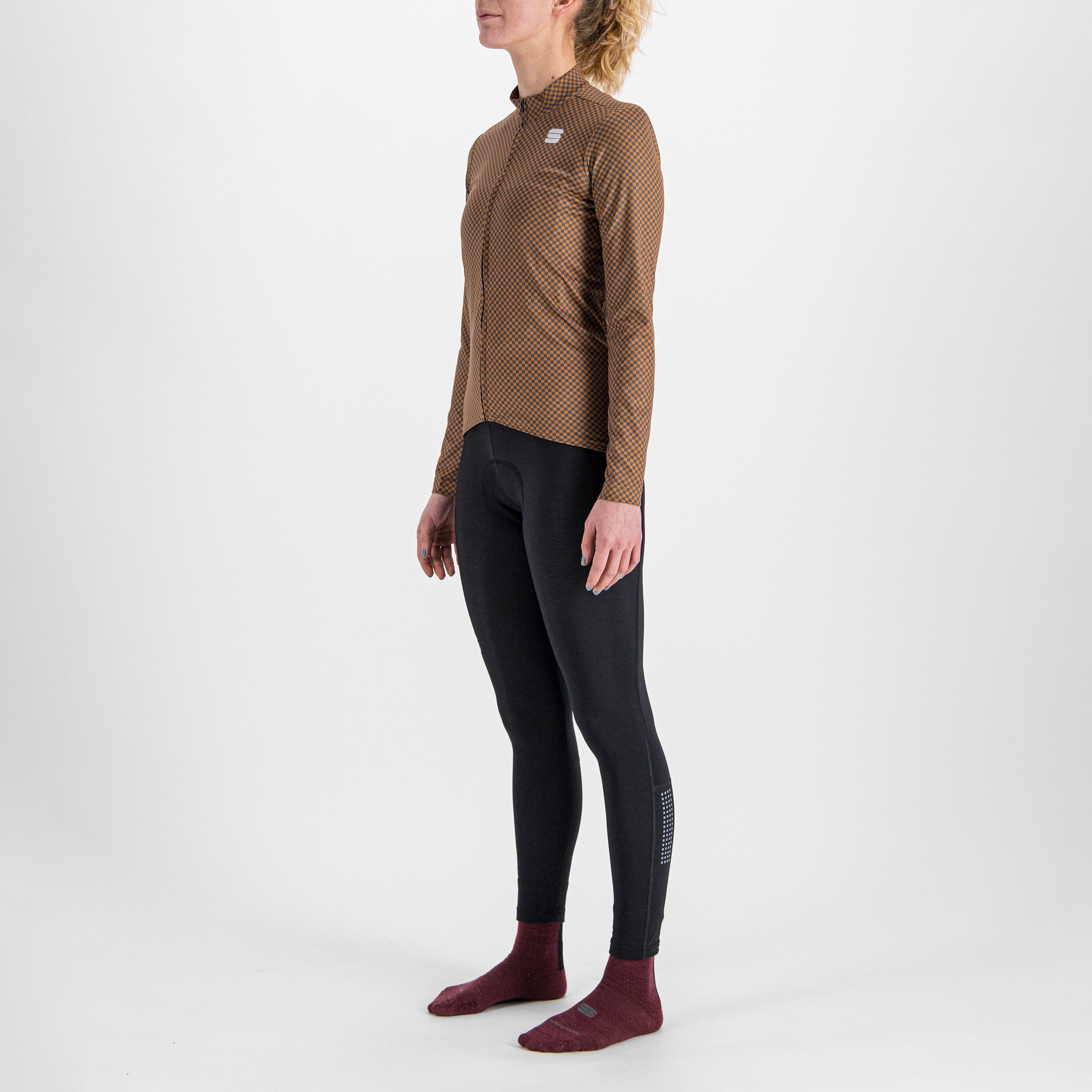 Checkmate w thermal jersey - leather anthracite pompelmo - sportful