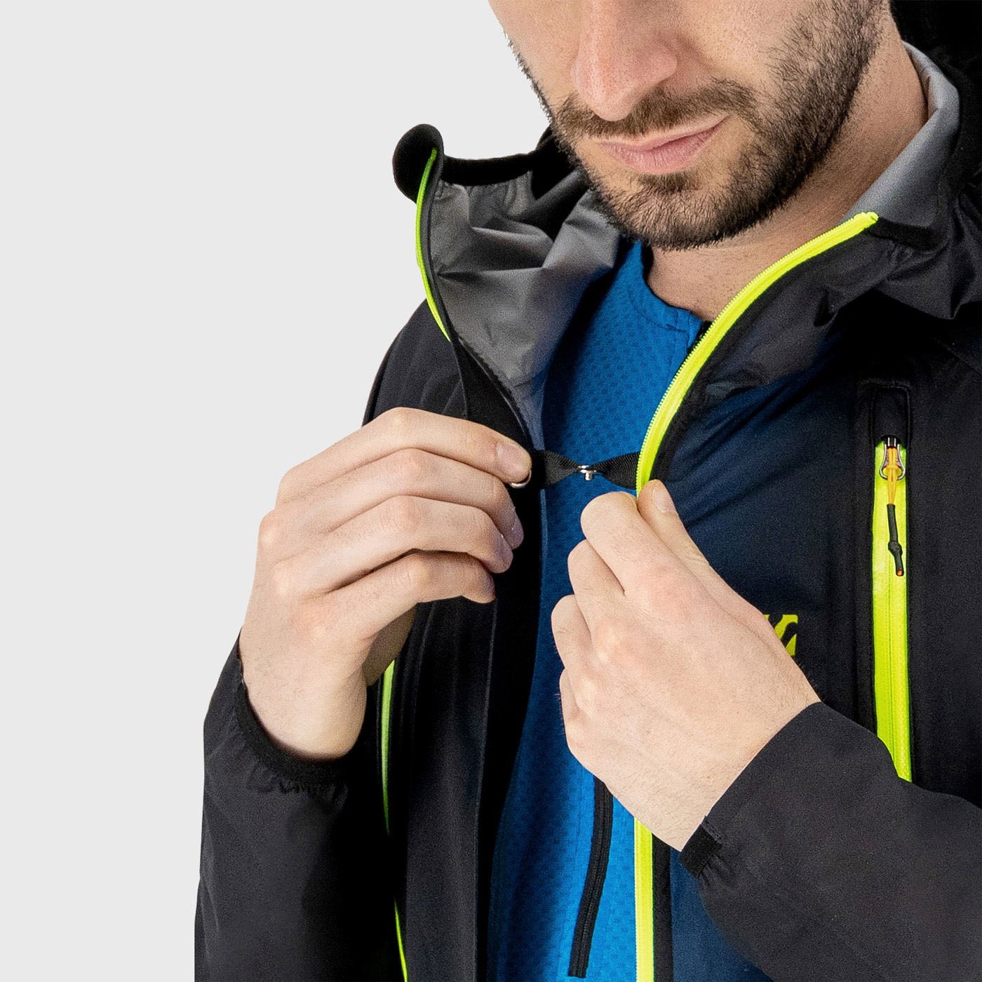 Lavaredo rain jacket - black/green fluo - karpos