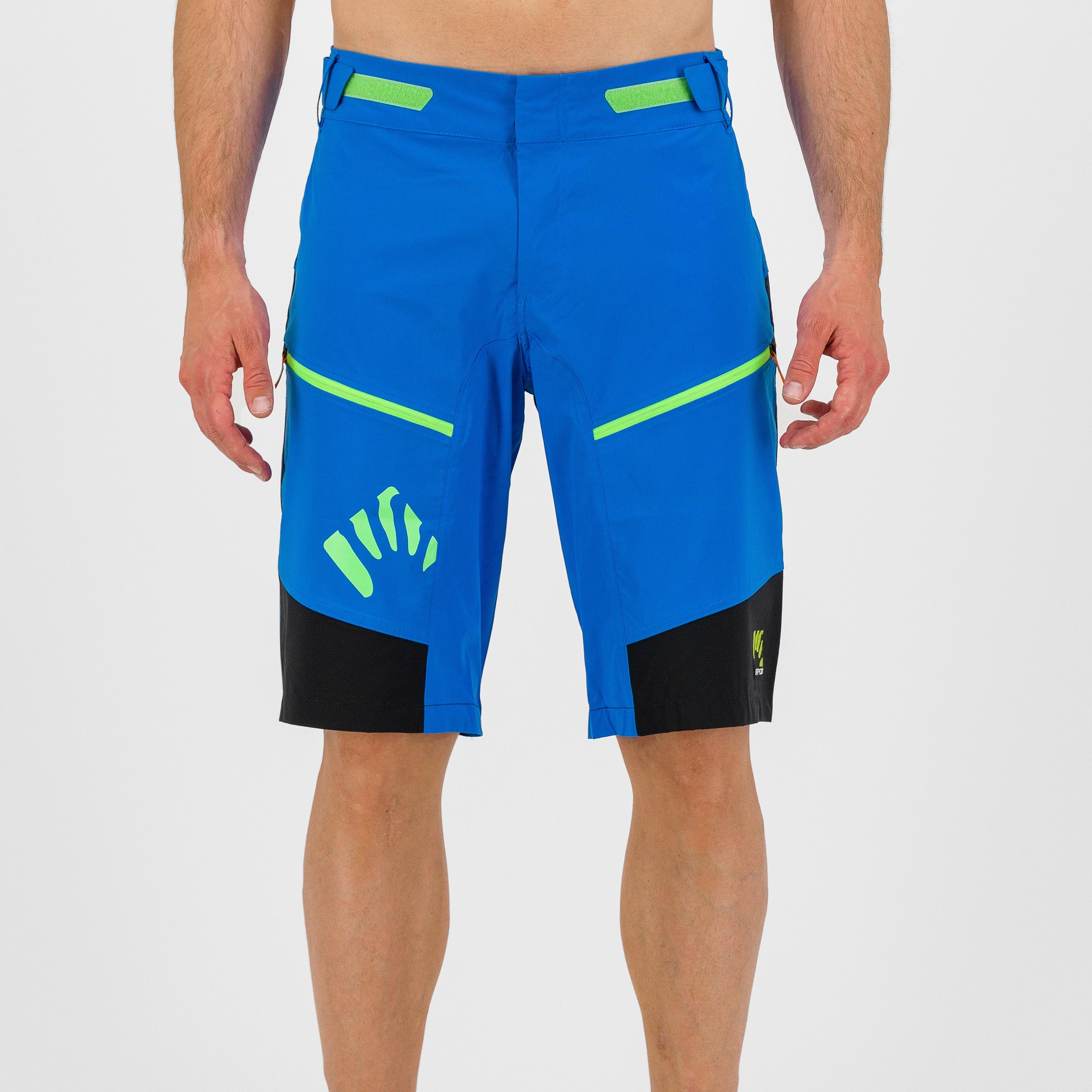 Rapid  baggy short - indigo b./black/green fluo - karpos