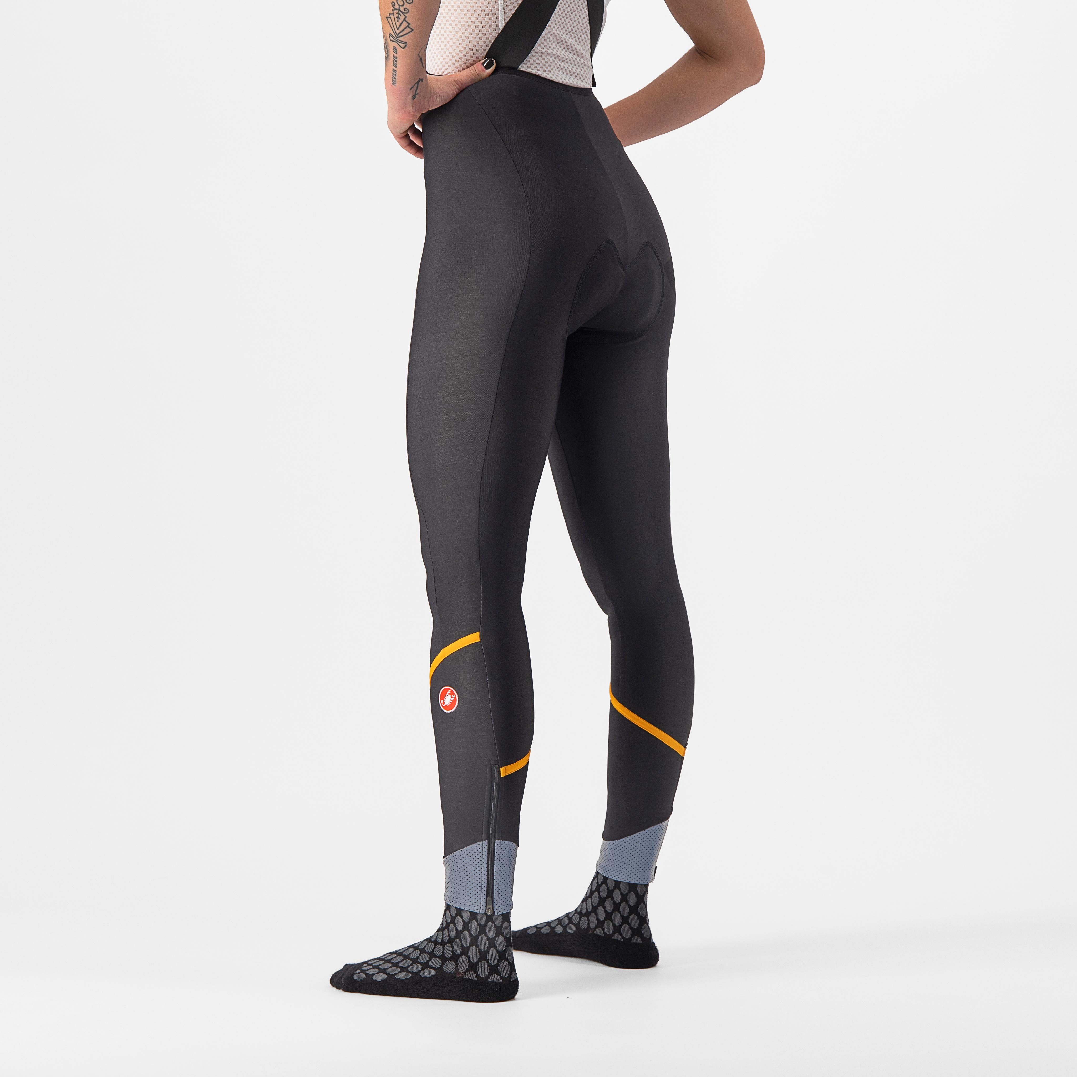 Velocissima dt bibtight - black/melon-silver reflex - castelli