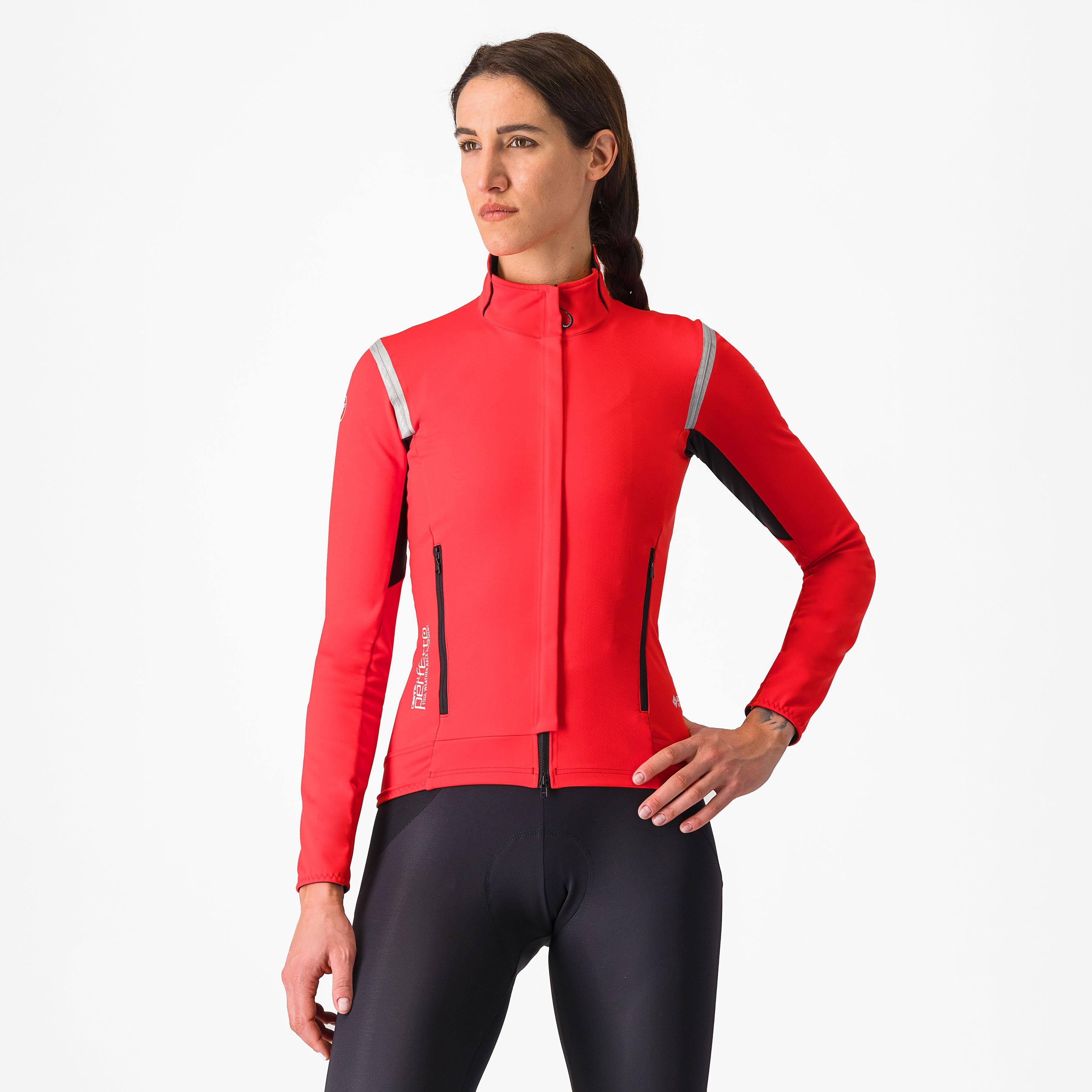 Perfetto ros 2 w jacket - hibiscus/silver reflex - castelli