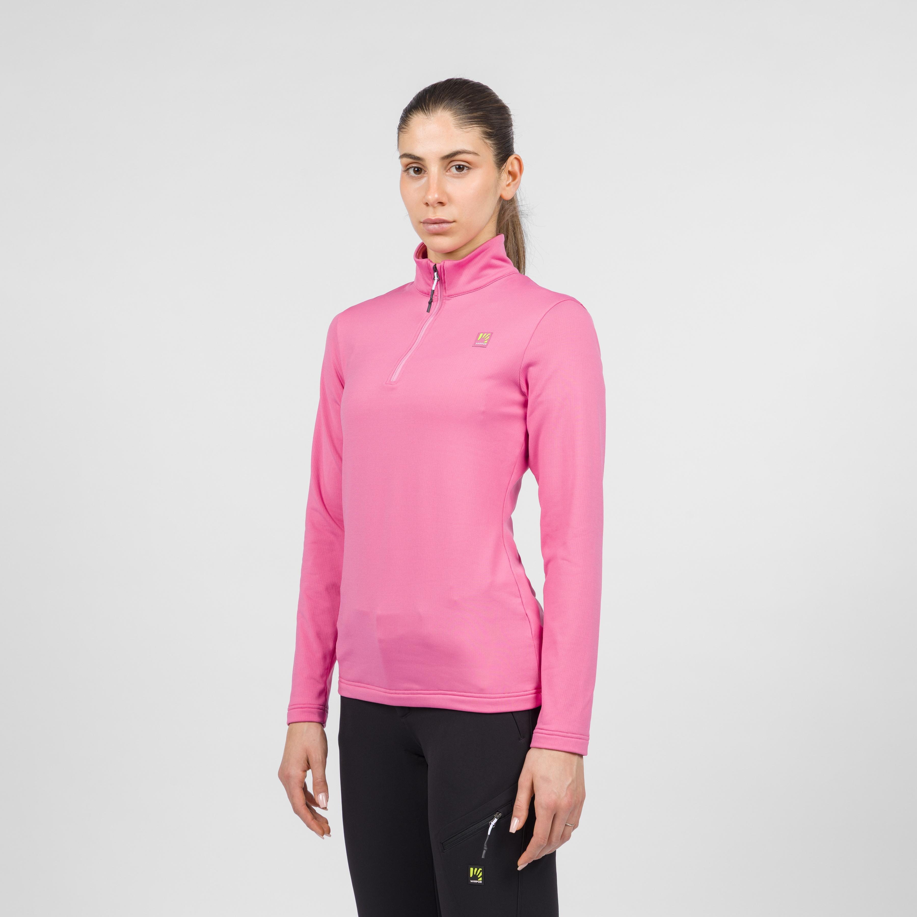 Pizzocco evo w half zip fleece - pink power - karpos