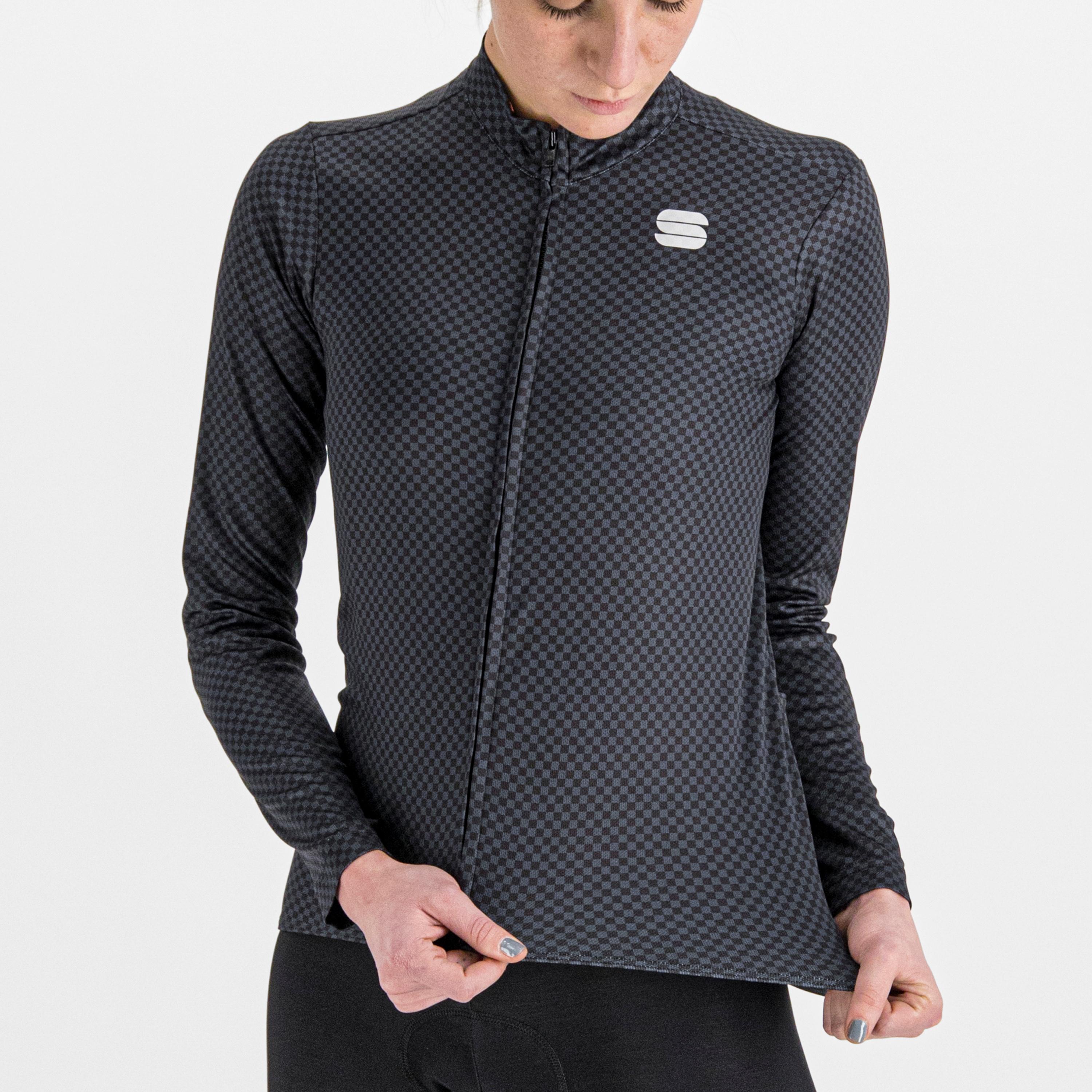 Checkmate w thermal jersey - black galaxy blue pompelmo - sportful