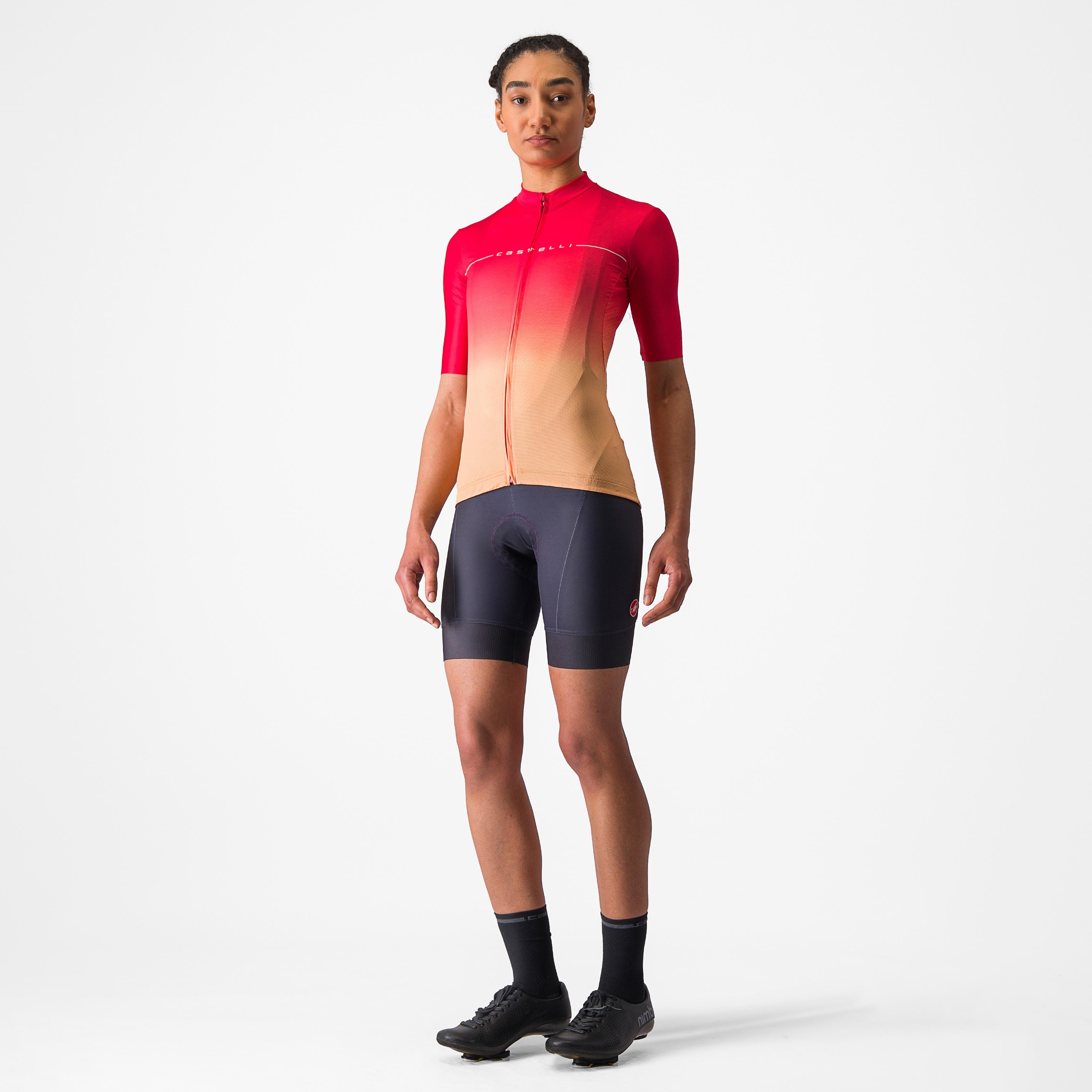 Salita jersey - hibiscus/soft orange-white - castelli