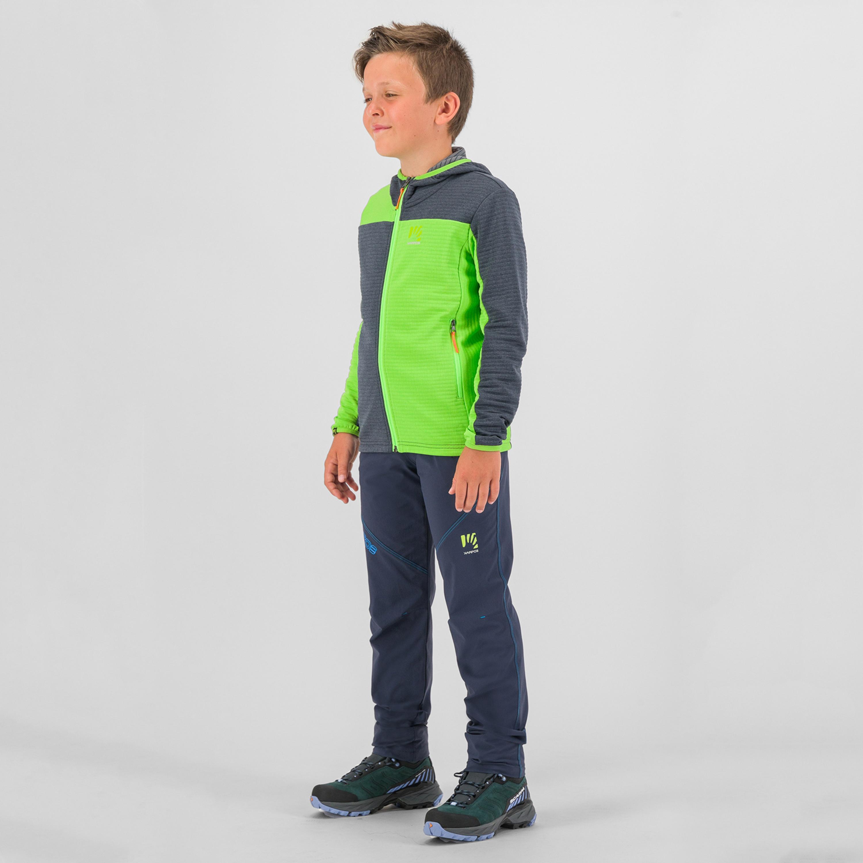 Nuvolau kid full-zip hoodie - jasmine green/ombre blue - karpos